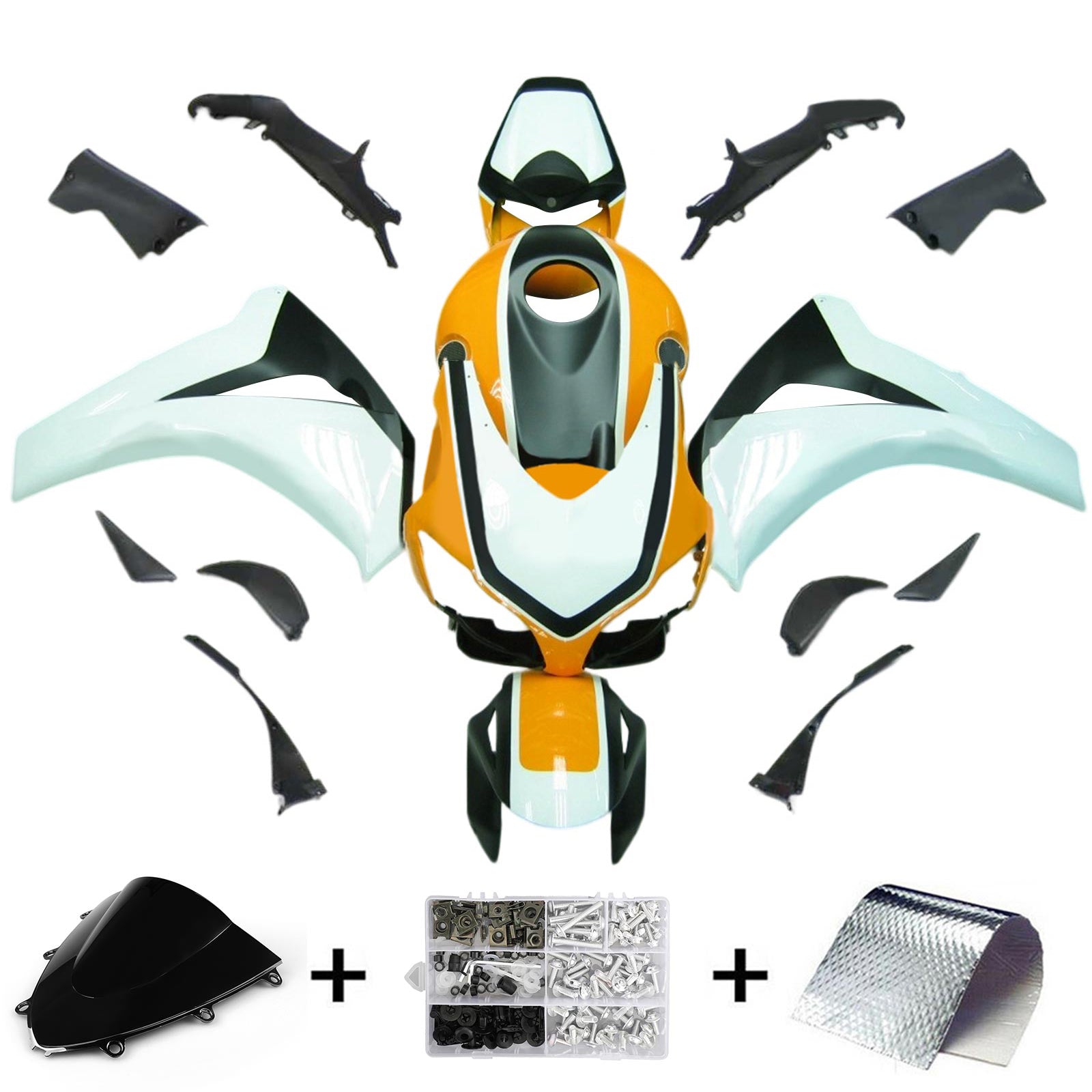 Kit de carénage injecté en plastique ABS pour Honda CBR1000RR 2008-2011