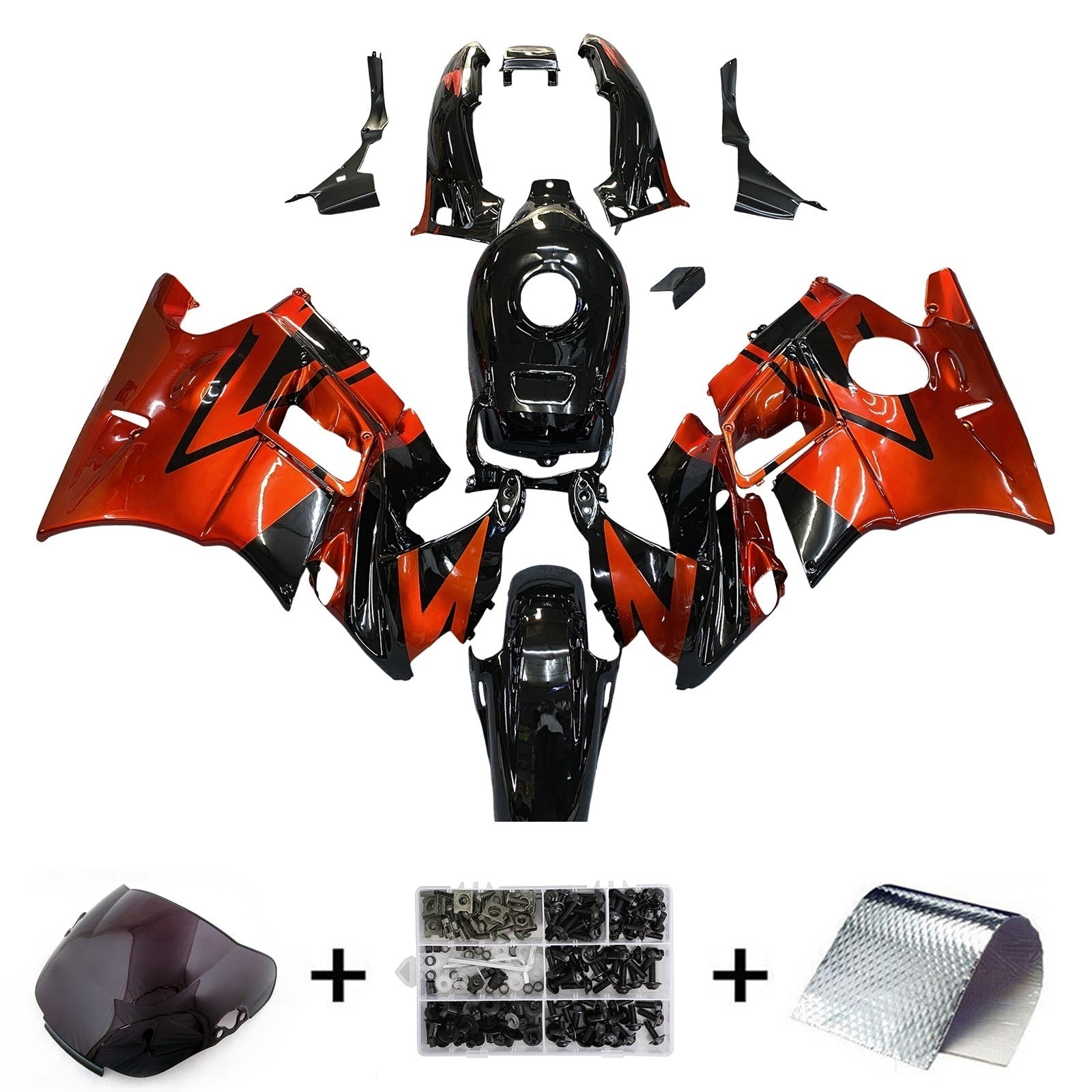 Injection carénage Kit carrosserie plastique ABS pour Honda CBR600 F2 1991-1994