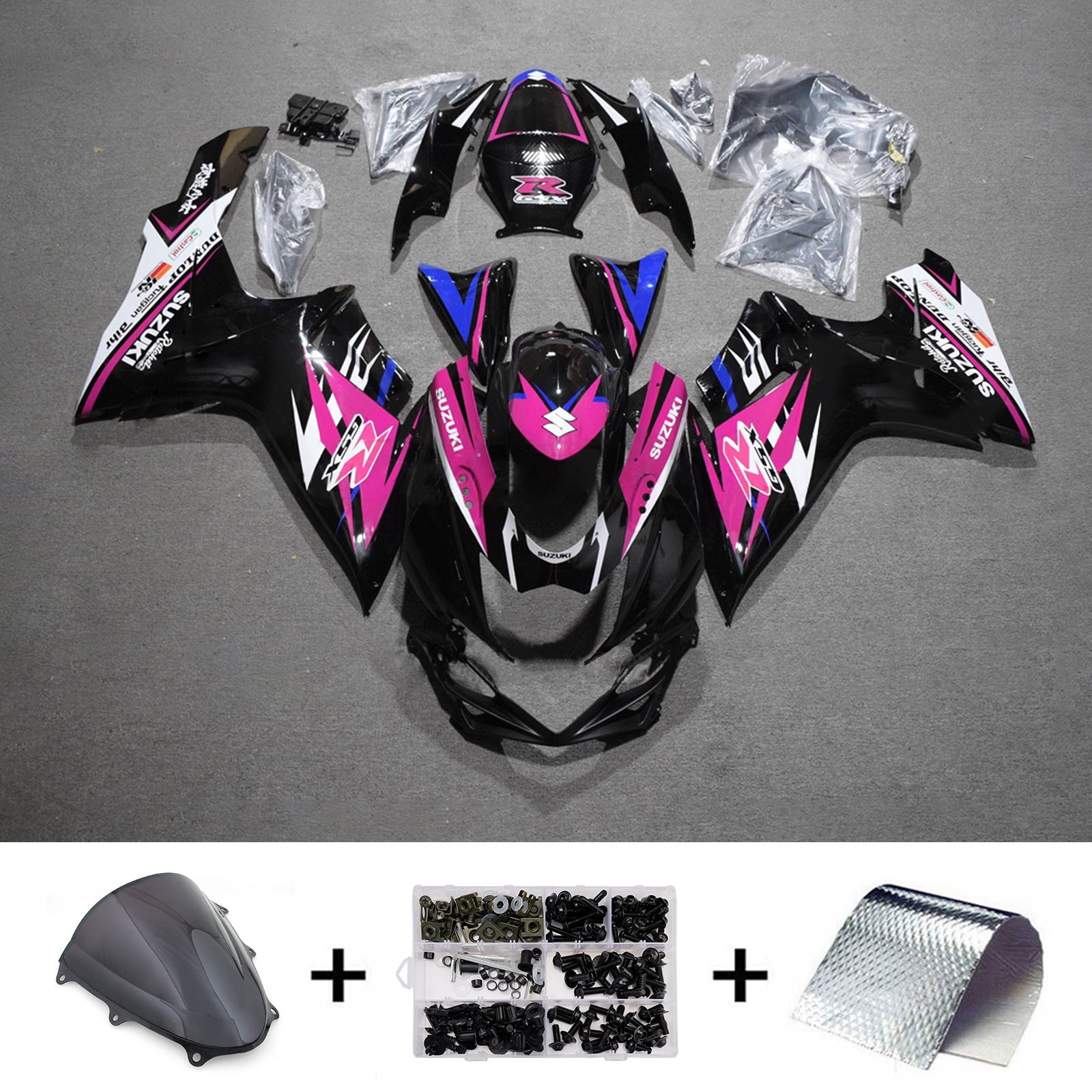Kit de carénage injecté en plastique ABS pour Suzuki GSXR 600/750 2011-2026 K11