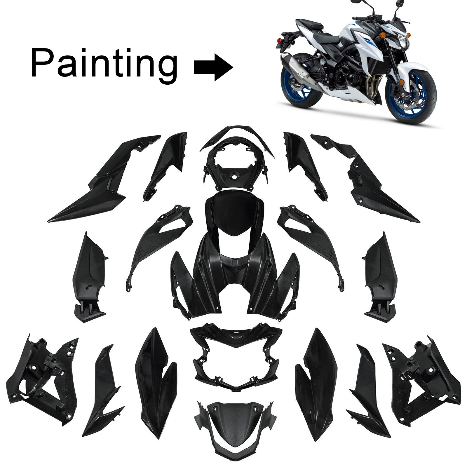 Injection carénage kit carrosserie plastique ABS pour Suzuki GSX-S 750 2017-2022