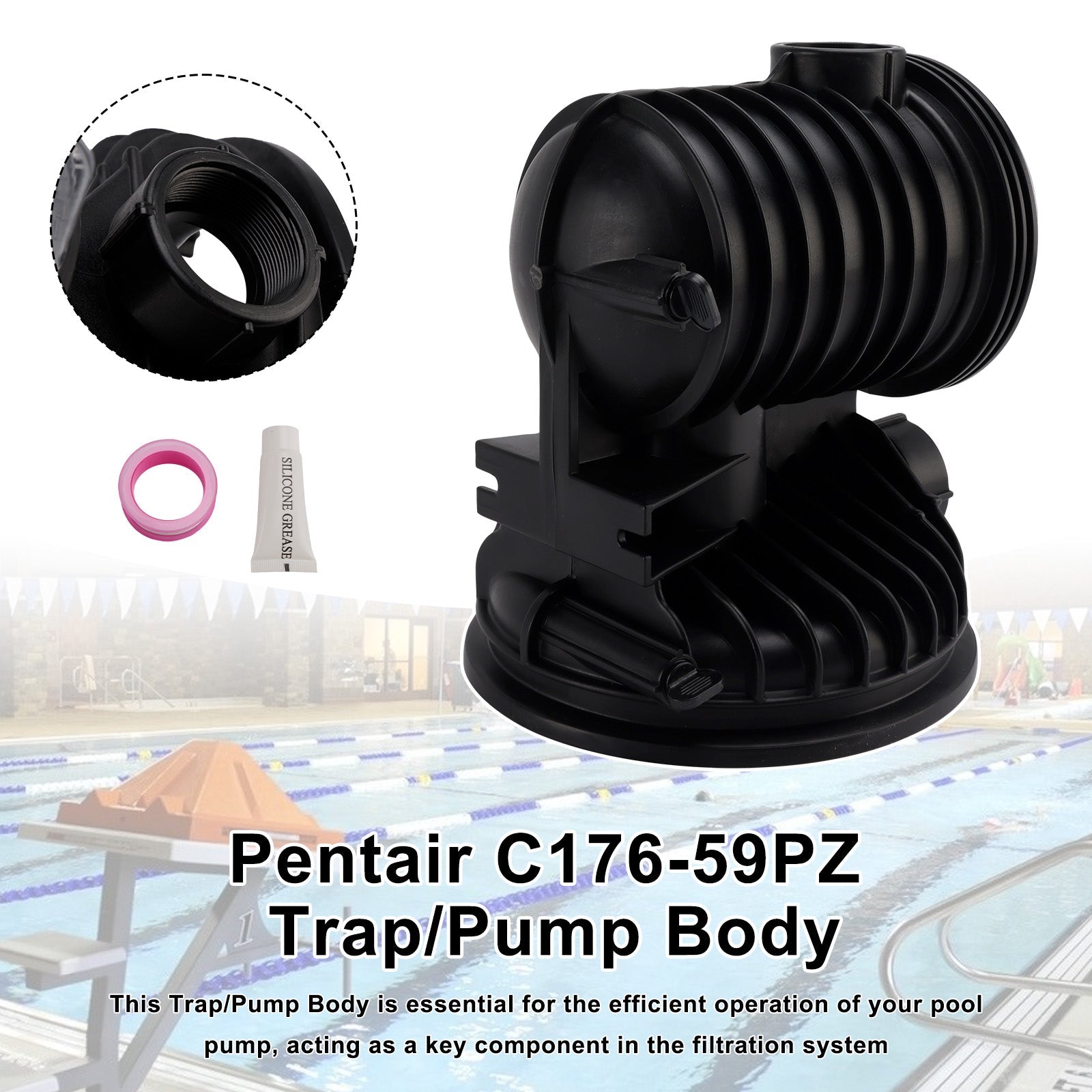 Corps de réservoir 15"" pour pompes Pentair DuraGlas II C176-59PZ (remplacement direct)