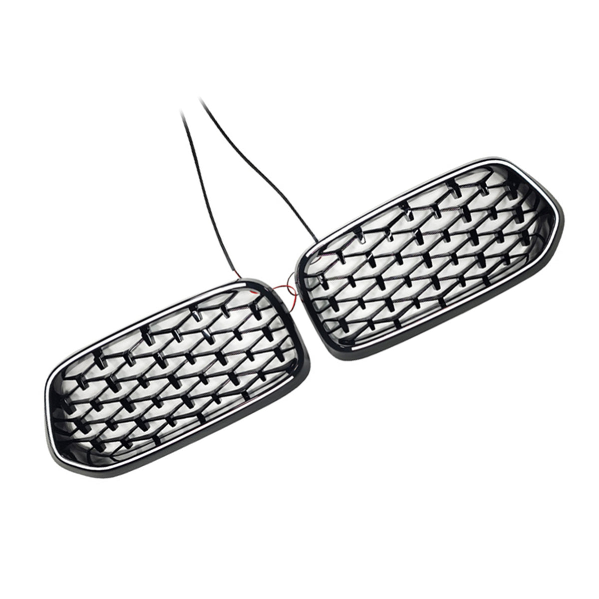 Black Front Bumper Grill Grille Pour BMW X2 Series F39 2018-2023 Diamond