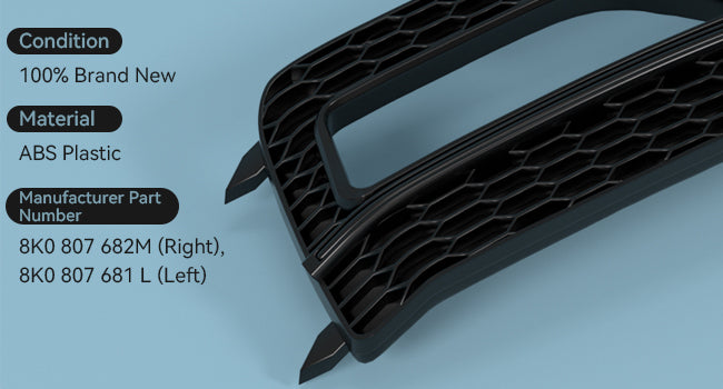 A4 S-Line S4 2013-2015 Audi Bumper Bumper Light Limp Cover