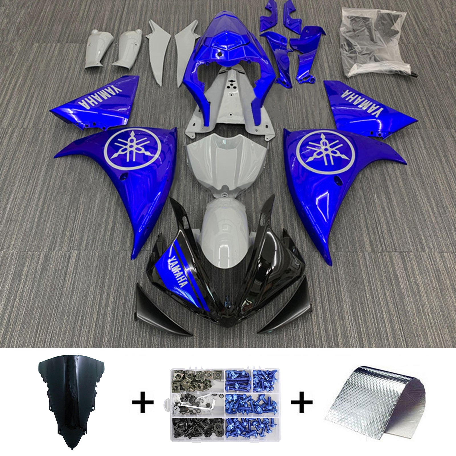 Kit de carénage d'injection Yamaha YZF-R1 2012-2014, carrosserie en plastique ABS
