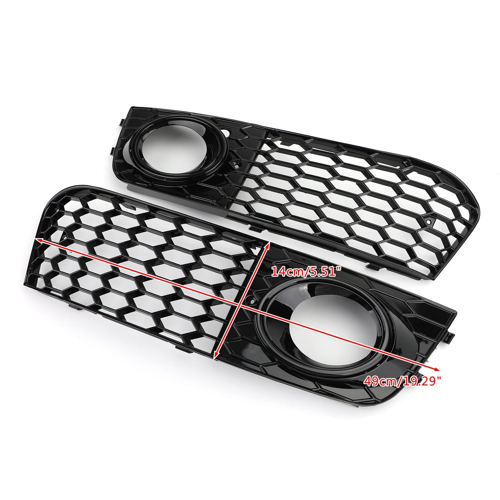 Pair Honeycomb Mesh Fog Light Grille de calandre Pour Audi A4 B8 2009-2012