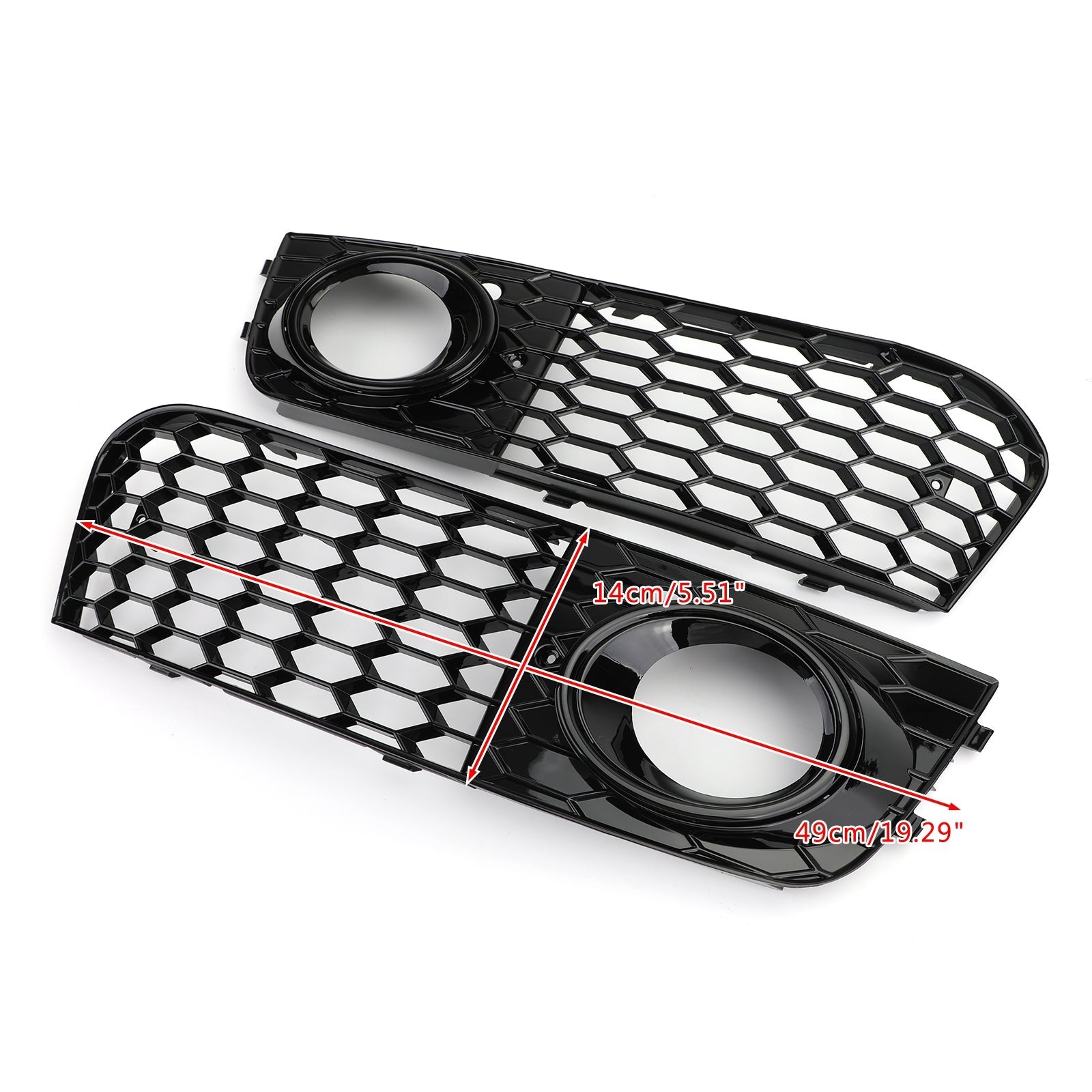 Pair Honeycomb Mesh Fog Light Grille de calandre Pour Audi RS4 2009-2012