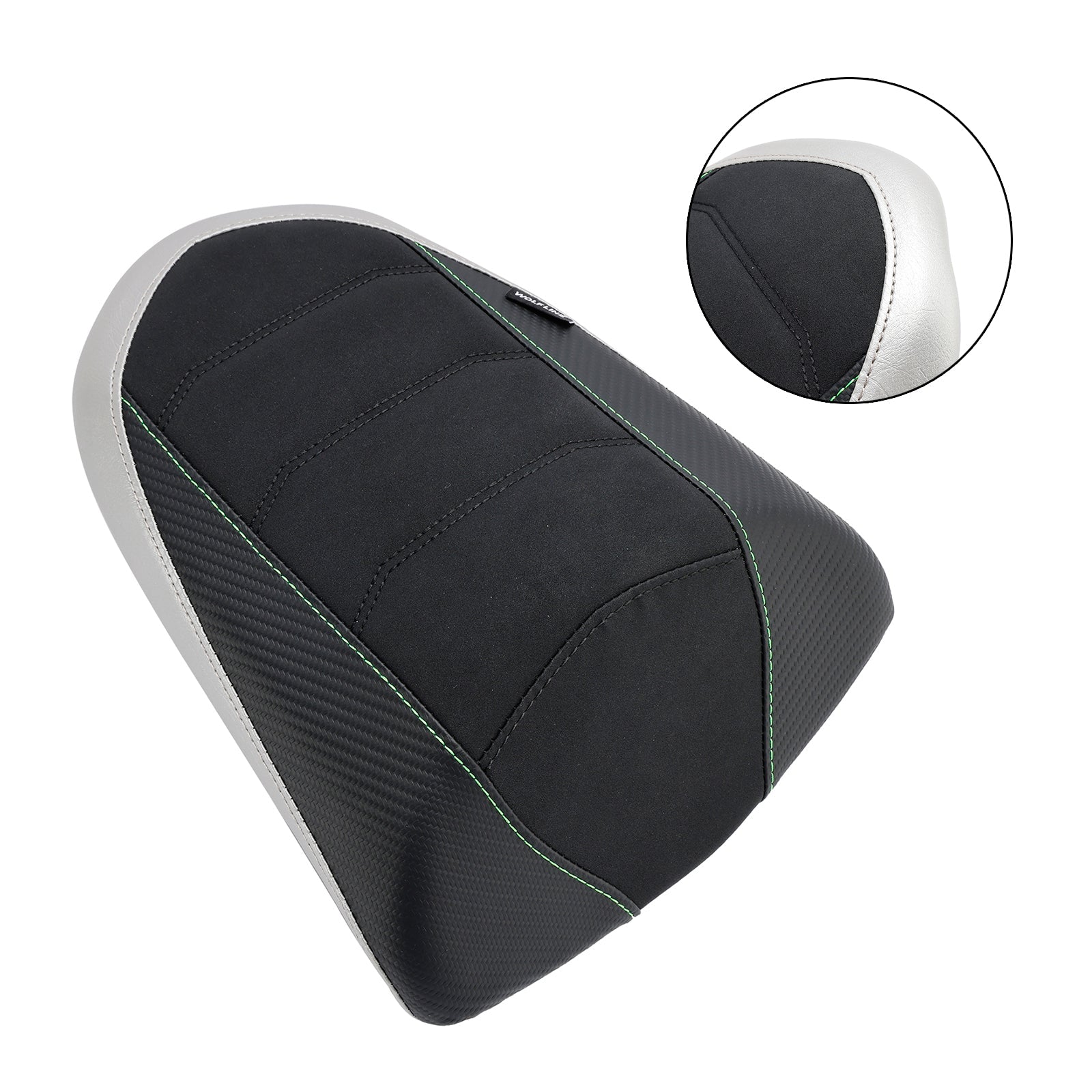 Coussin de siège passager arrière plat vert pour Kawasaki Ninja 1000SX 2022-2023