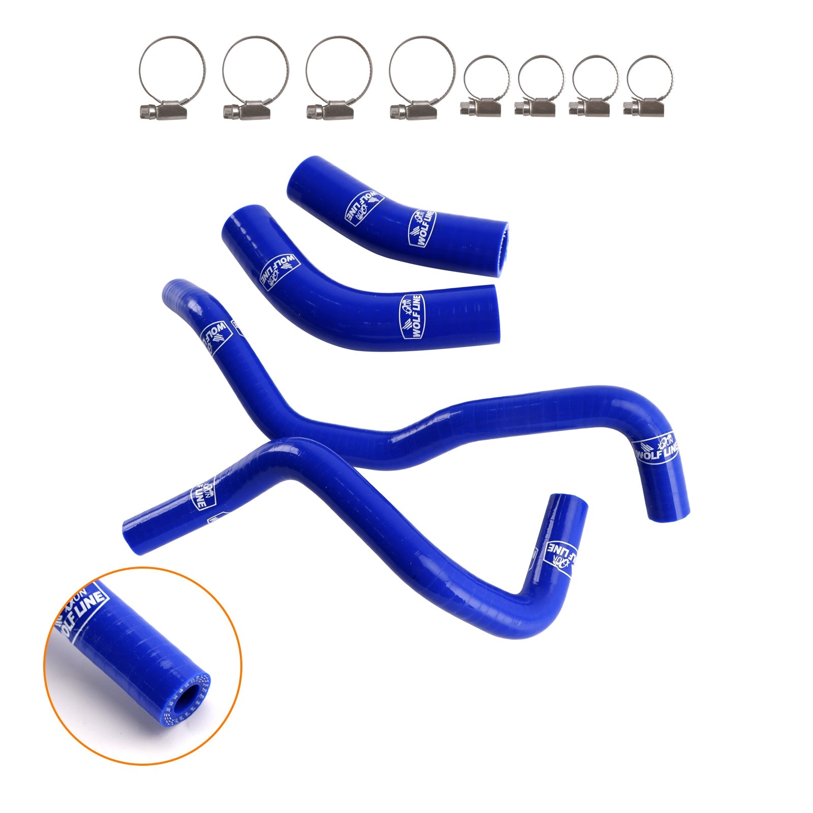 Siliconen koelslangset voor radiator Yamaha Tenere 700 2019-2024