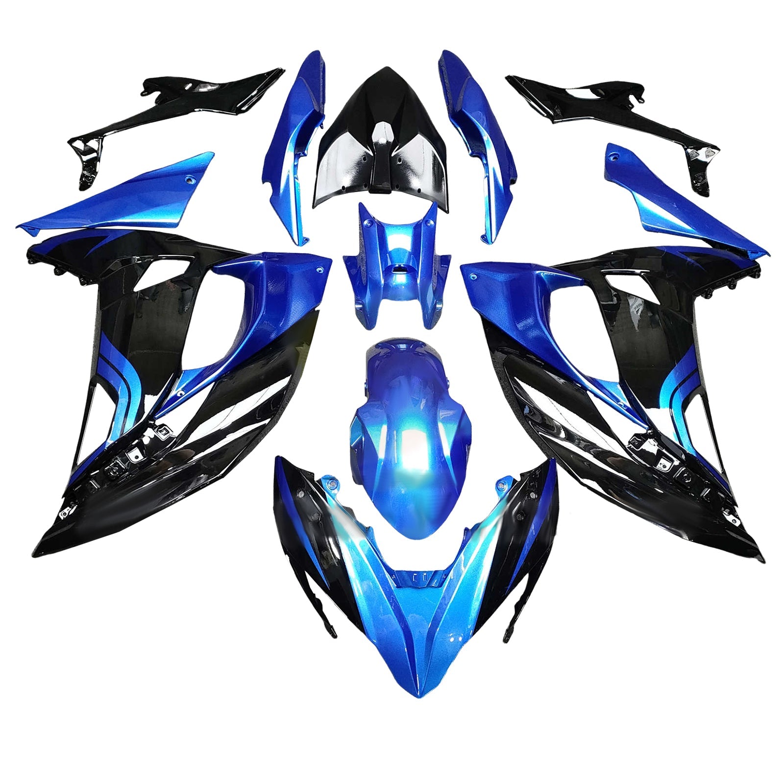 Kit di carenatura a iniezione, carrozzeria in plastica ABS per Kawasaki ER-6F Ninja650R 2017-2019