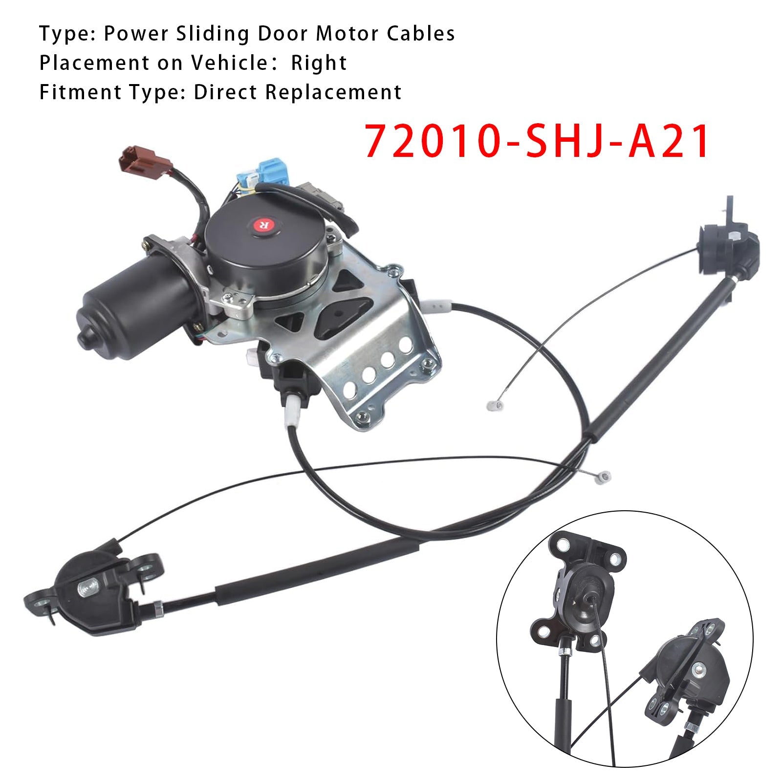 Câbles du moteur de porte coulissante électrique droite pour Honda Odyssey 2005-2010, référence 72010-SHJ-A21