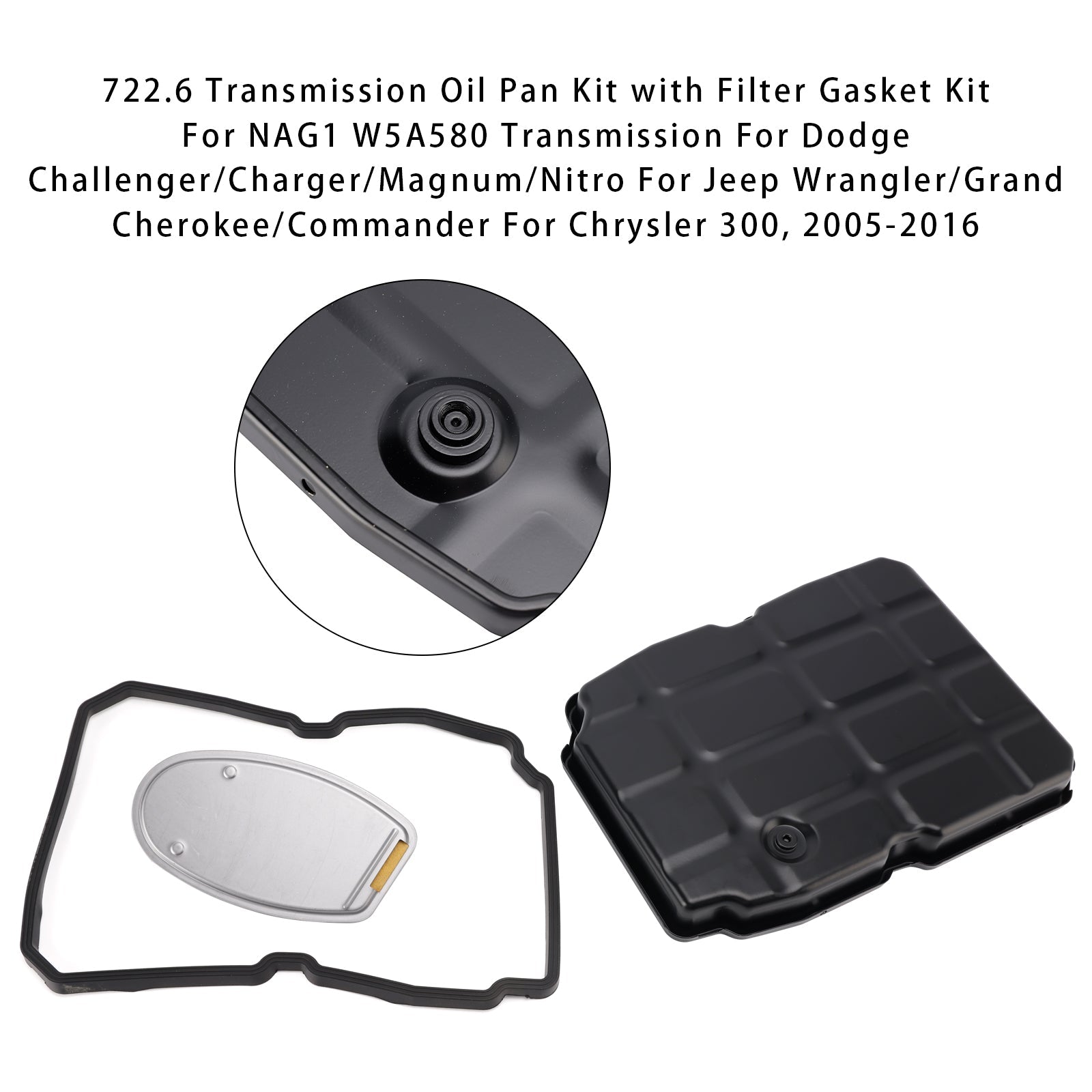Kit de carter d'huile 722.6 avec joint de filtre pour transmission W5A580 (2007-2011) - Référence : 1402770095