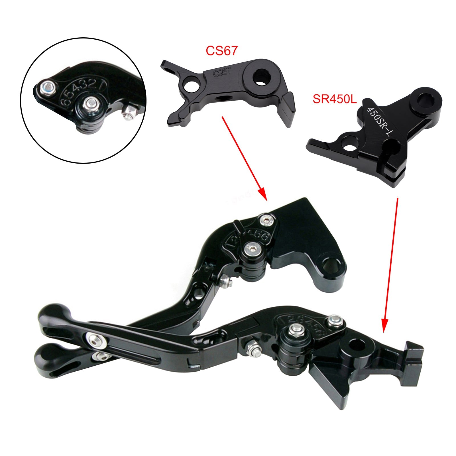 Levier de frein et d'embrayage réglable compatible avec VOGE DS900X 900DSX 2024-2026
