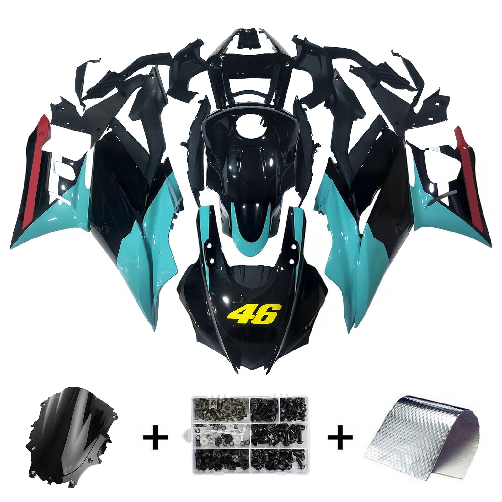 Kit de carénage à injection en plastique ABS pour Yamaha YZF R3 R25 2022-2024