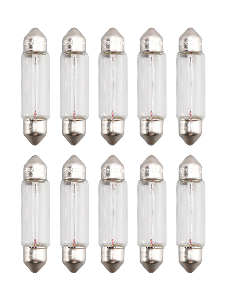 Lot de 10 ampoules tubulaires pour éclairage de voiture C5W SV8.5 41 mm 6424 24 V 5 W pour OSRAM
