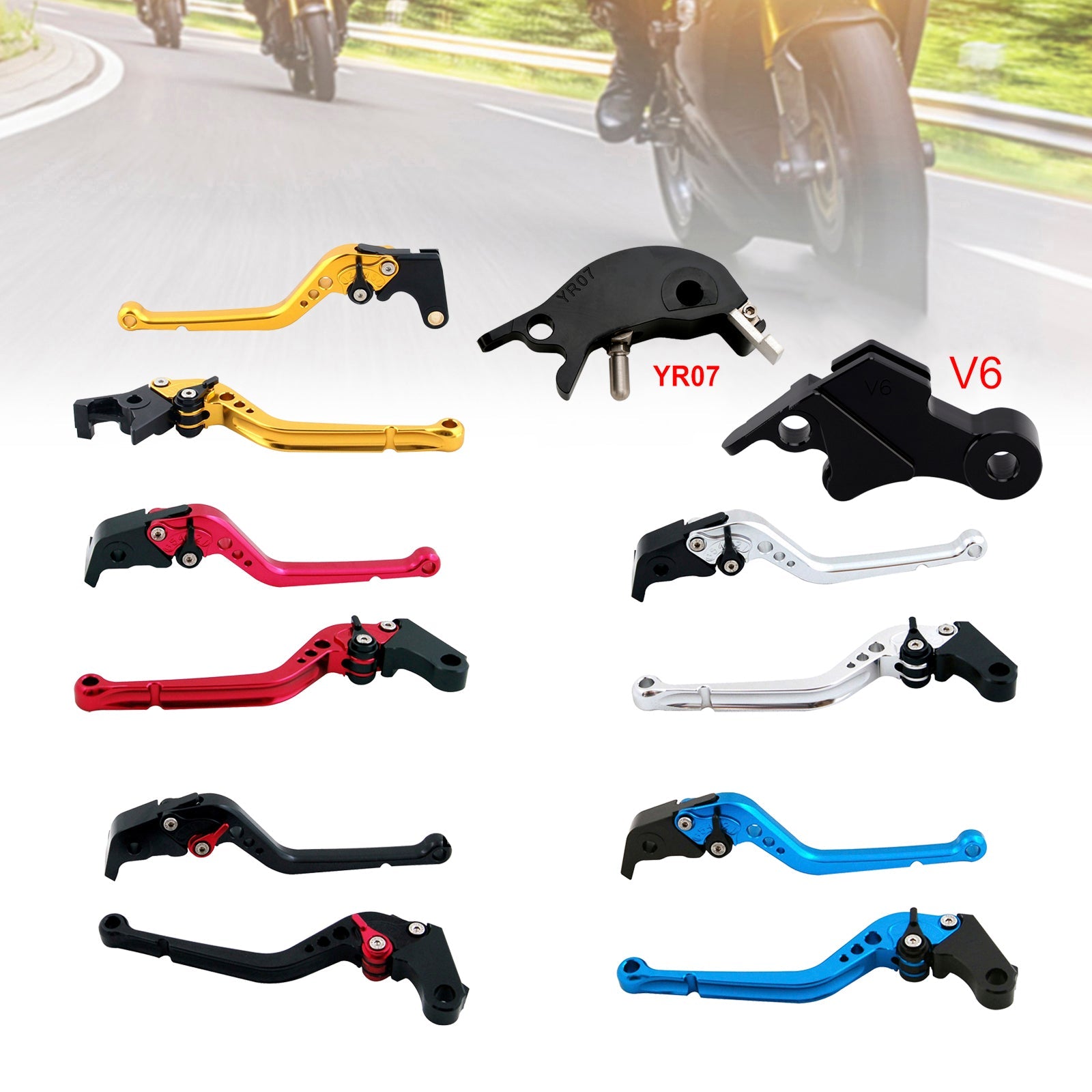 Levier de frein et d'embrayage long compatible avec YAMAHA XSR900 XSR900GP MT-09 MT-09SP 2024-2025