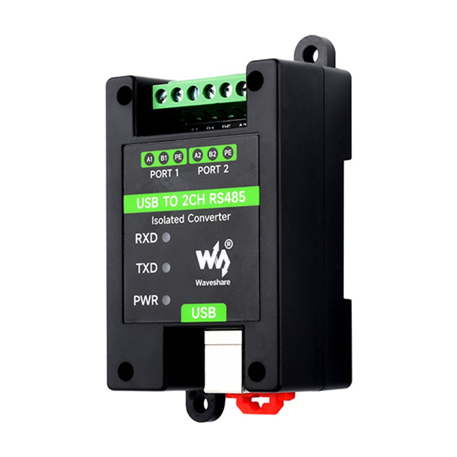 Installazione su binario di un convertitore industriale isolato da USB a porta seriale RS485 bidirezionale