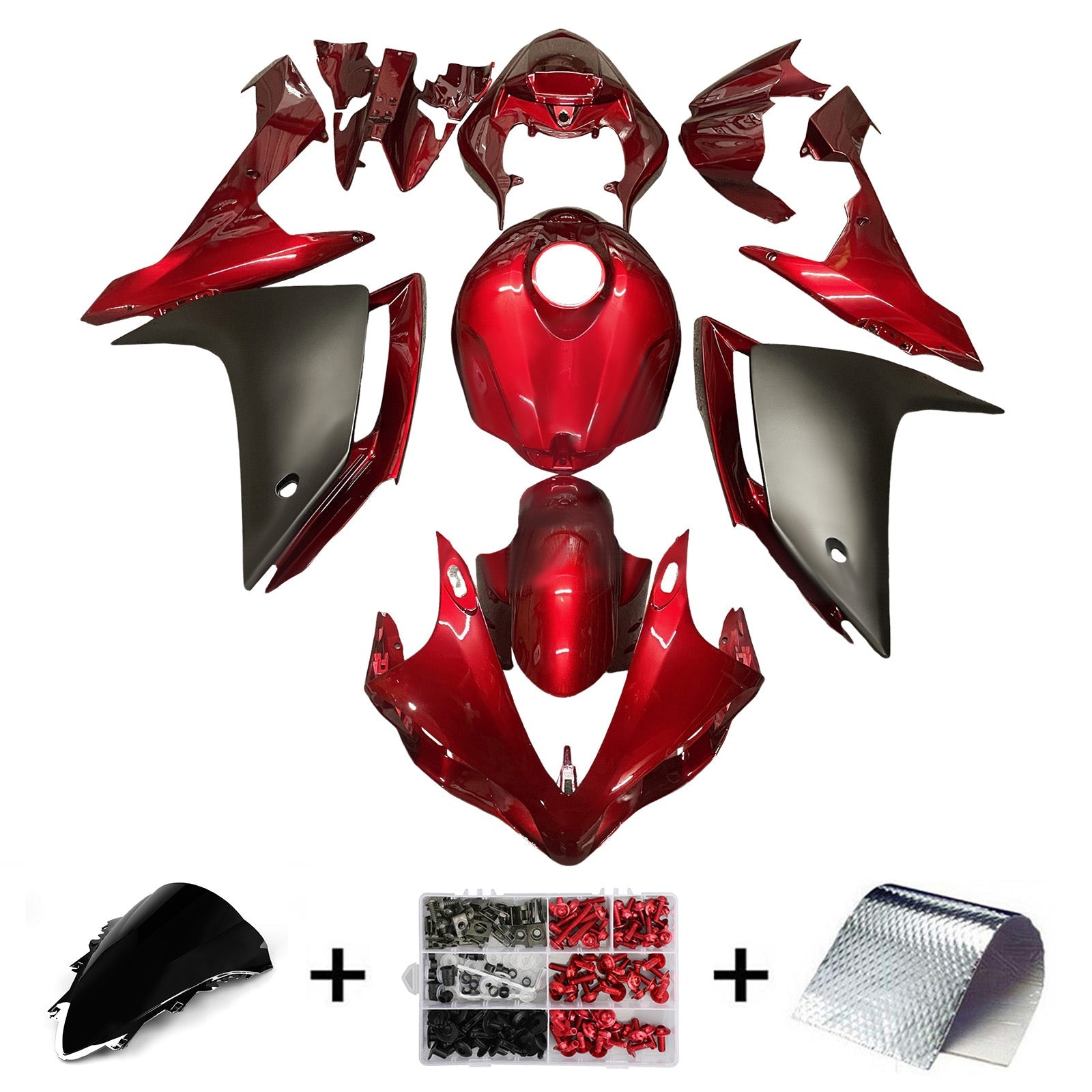 Kit carenatura iniettata in plastica ABS per Yamaha YZFR1 YZF-R1 2007-2008