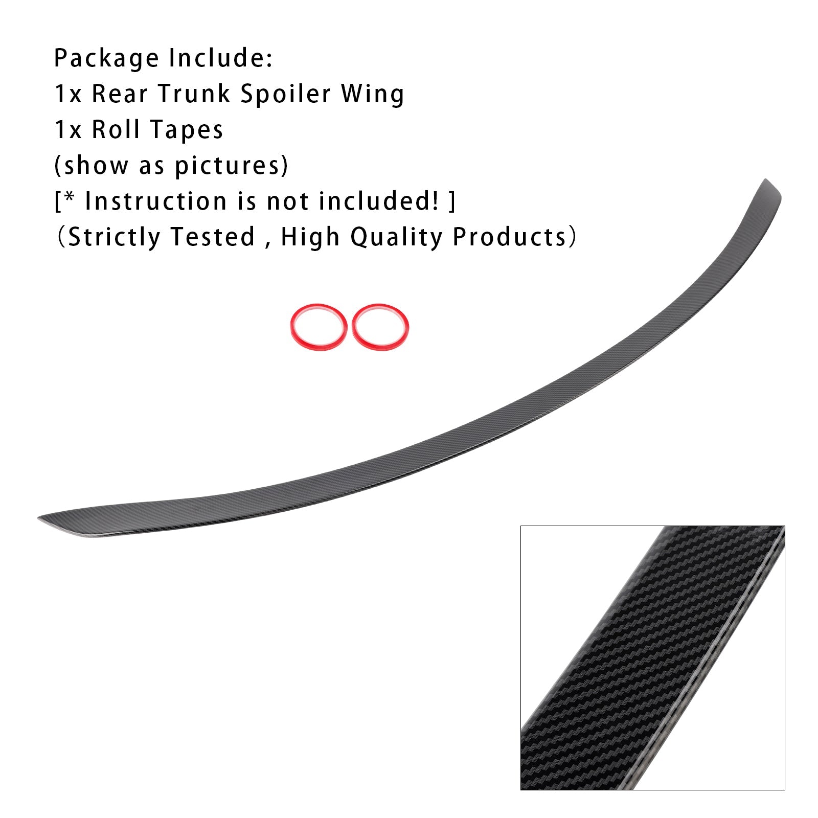 Spoiler posteriore in fibra di carbonio per Benz W206 C63S 2022-2024