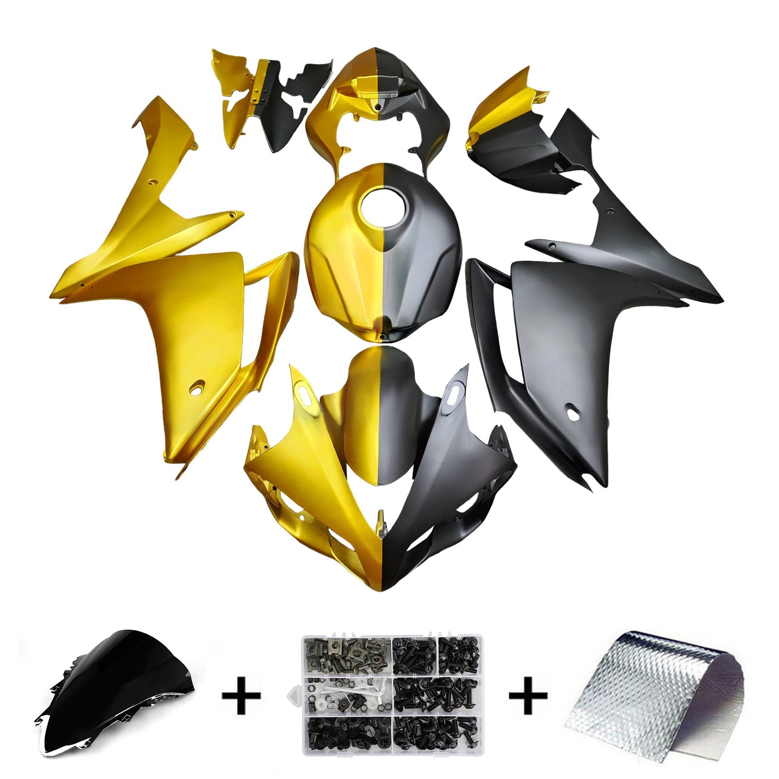 Kit carenatura iniettata in plastica ABS per Yamaha YZFR1 YZF-R1 2007-2008