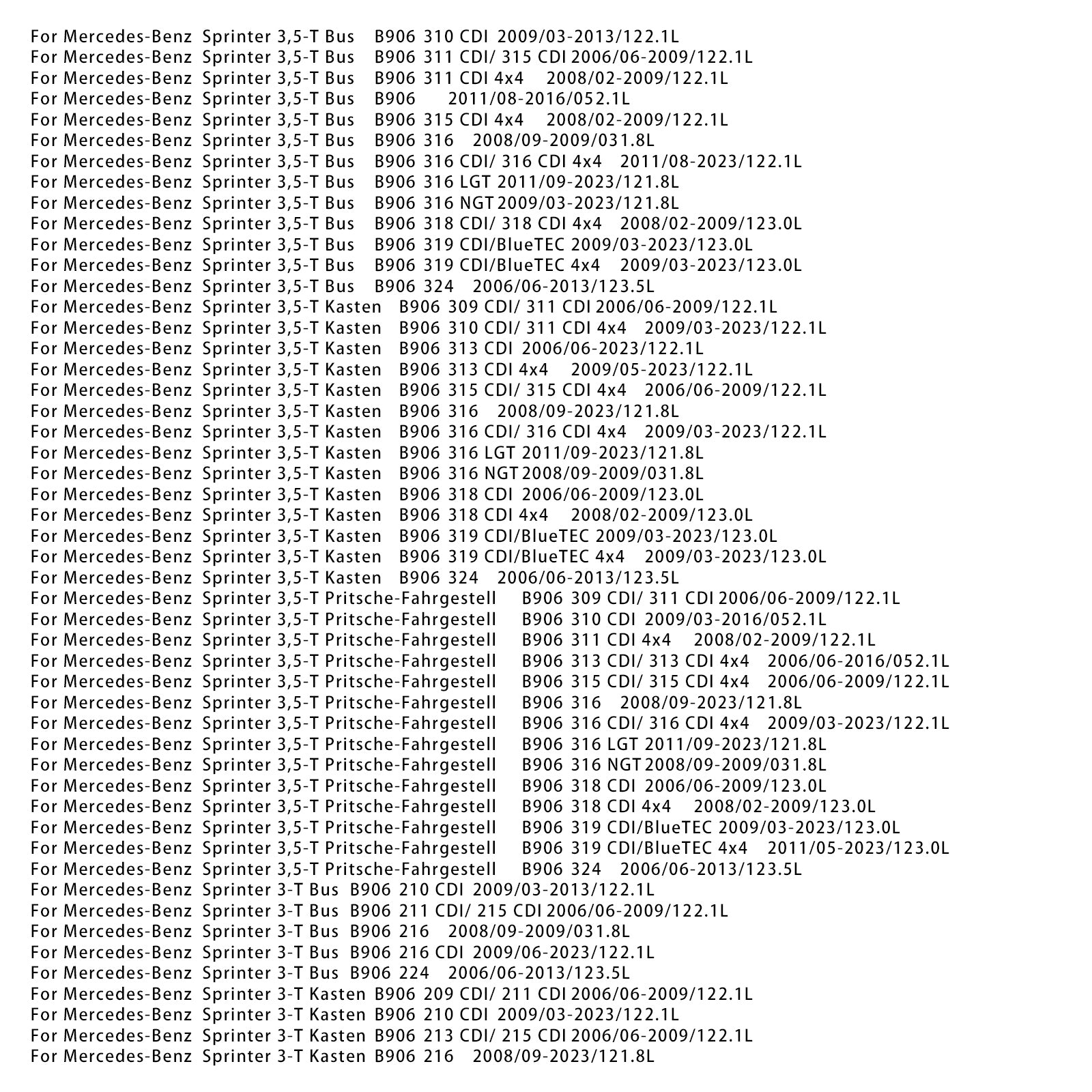 Dirección Cremaillère Asistida 68048697AA para VW Crafter 30-35 2.0 2.5 y Mercedes Sprinter B906