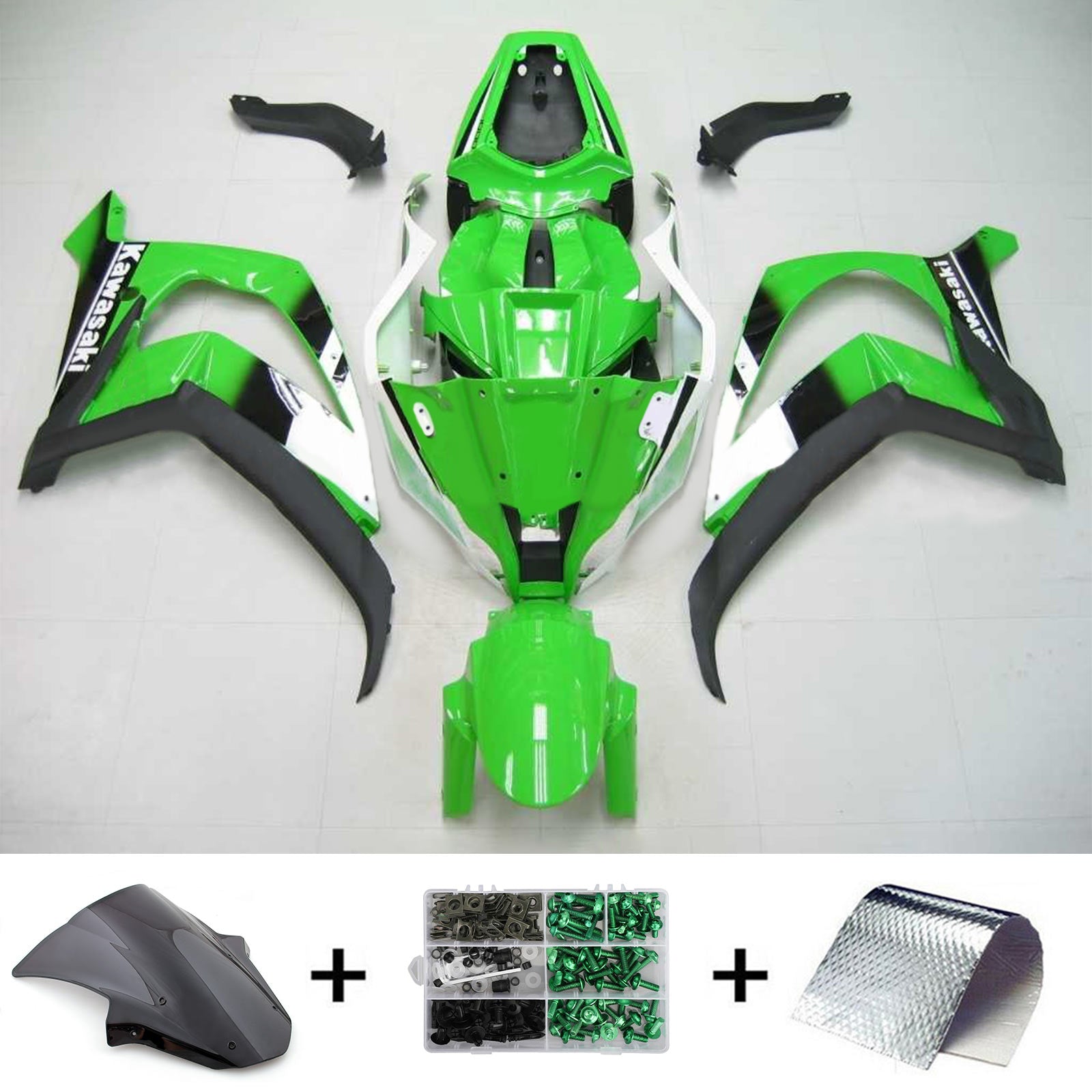 2011-2015 Kawasaki ZX10R Kit de carenado de inyección de carrocería ABS de plástico ajustado