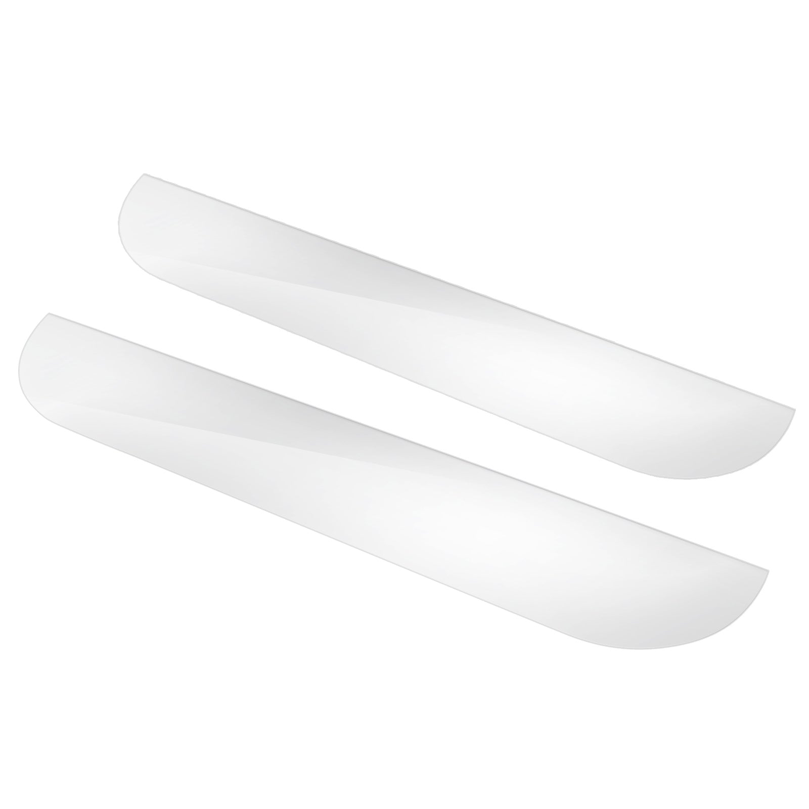 Paire de garnitures de fenêtre biseautées de 5 pouces en acier inoxydable pour Peterbilt 379/386/389 (2005-2024).