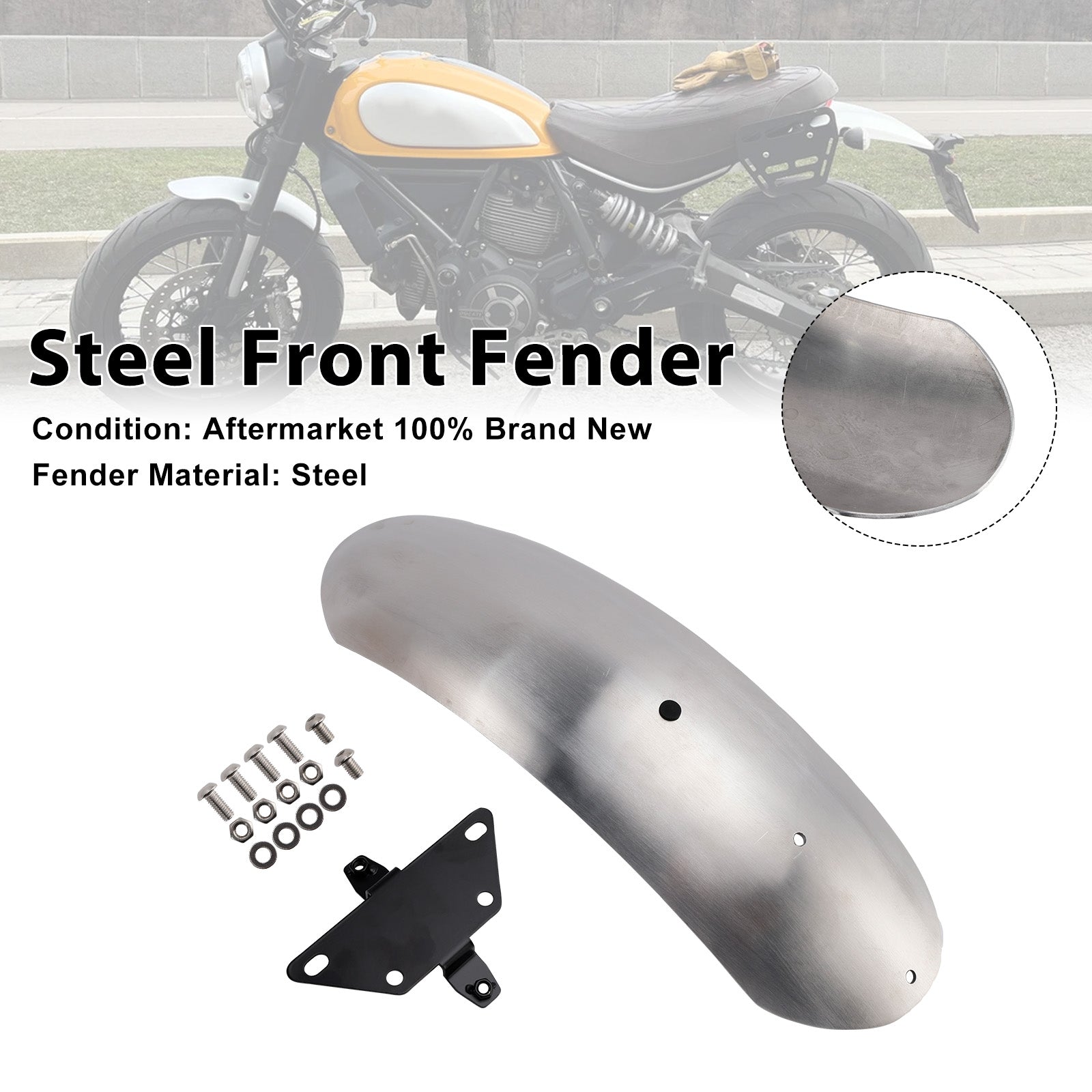 Stalen voorspatbord voor Ducati Scrambler 1100 800 2015-2025