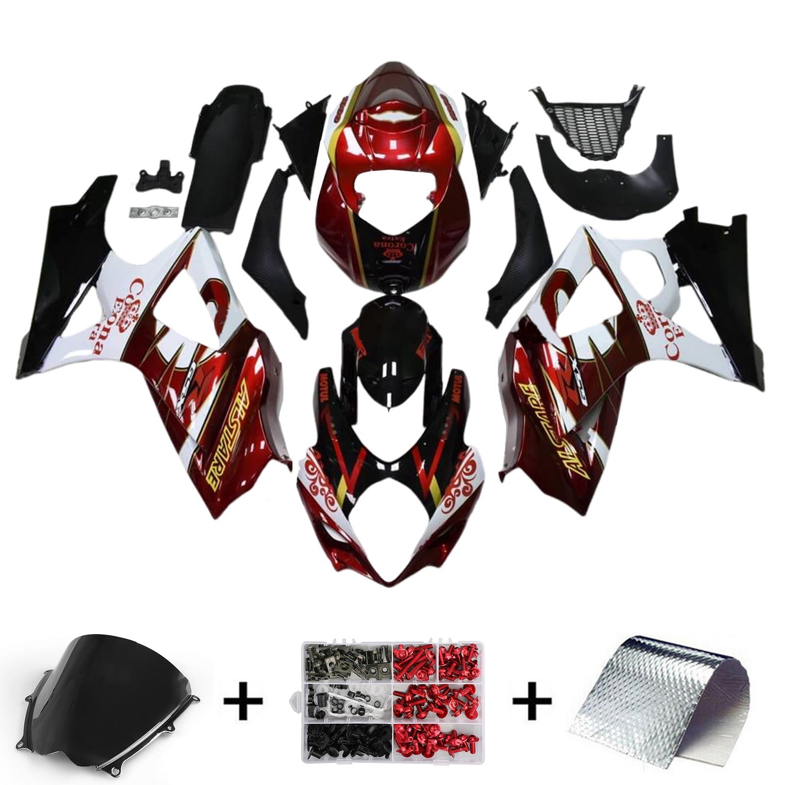 Amotopart Suzuki GSXR1000 2007-2008 K7 Kit de carenado de carrocería de plástico ABS