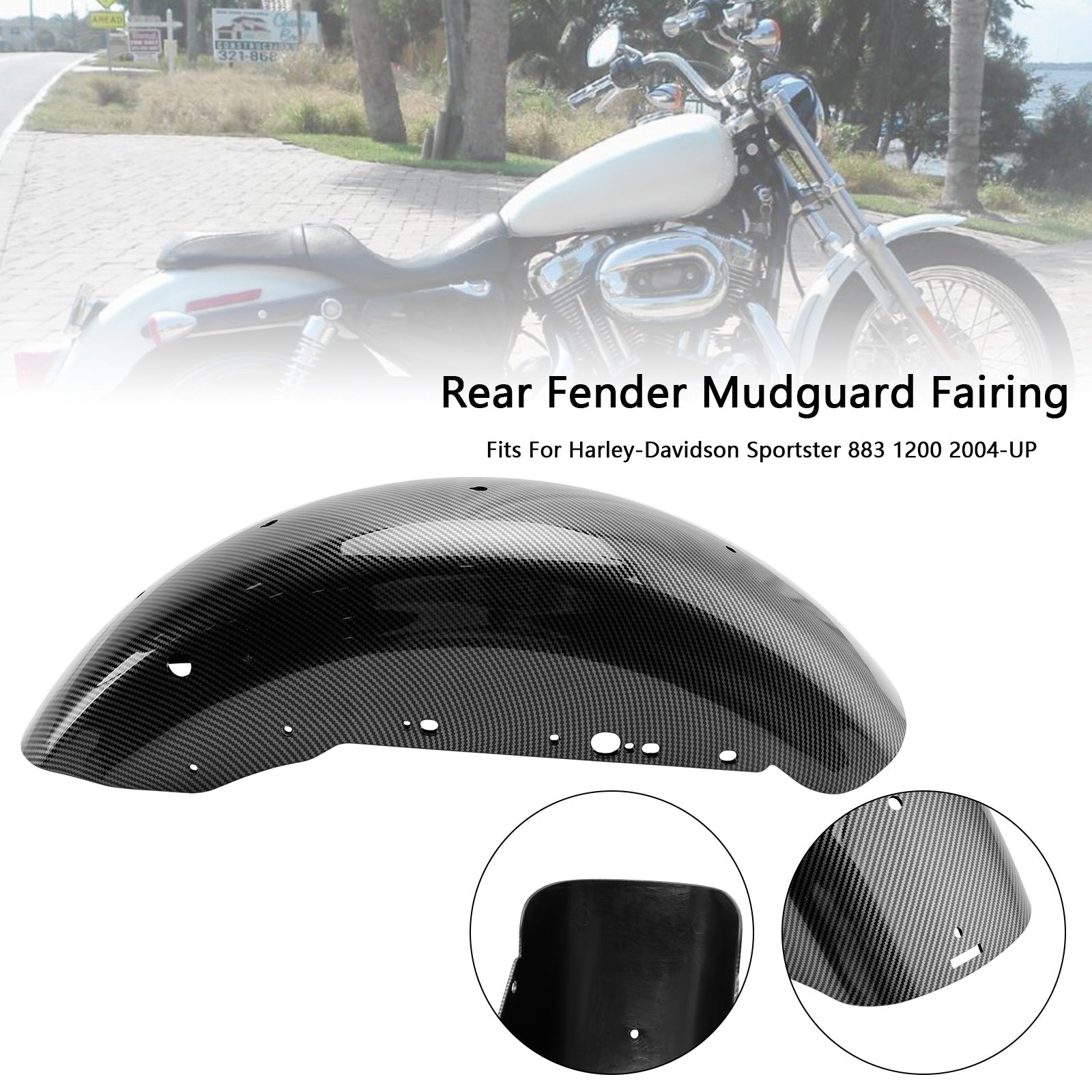 Carénage de garde-boue arrière Sportster 883 1200 2004-UP