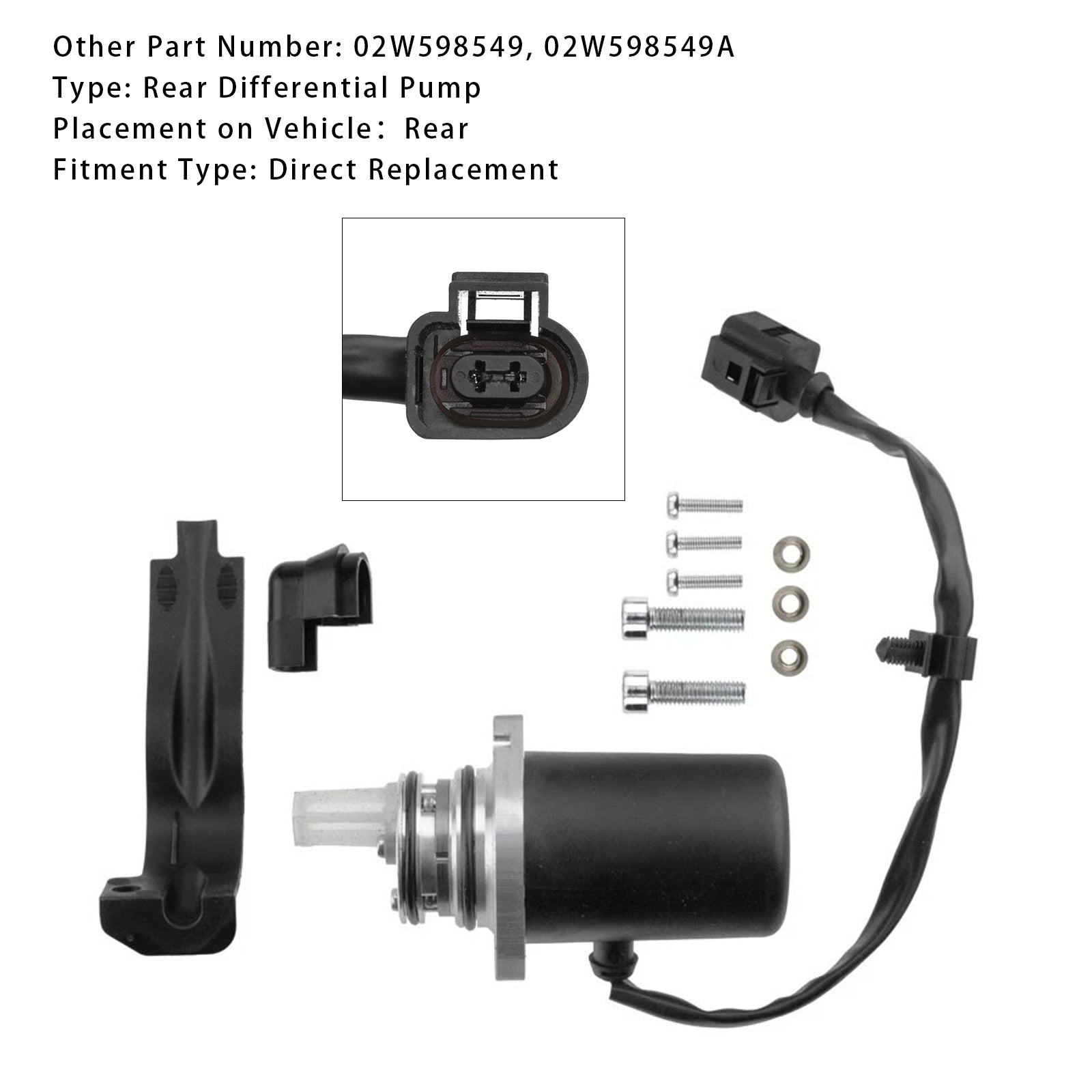 Pompa differenziale posteriore 02W598549 02W598549A per VW Multivan Transporter V