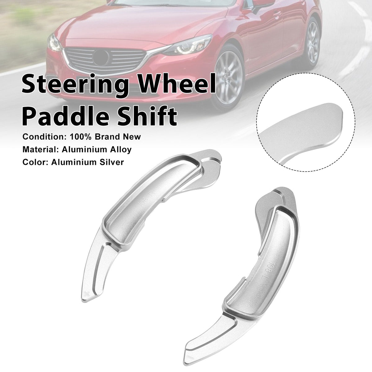 Stuurschakelpaddles voor Mazda 6 Atenza 2009-2015, aluminium zilver