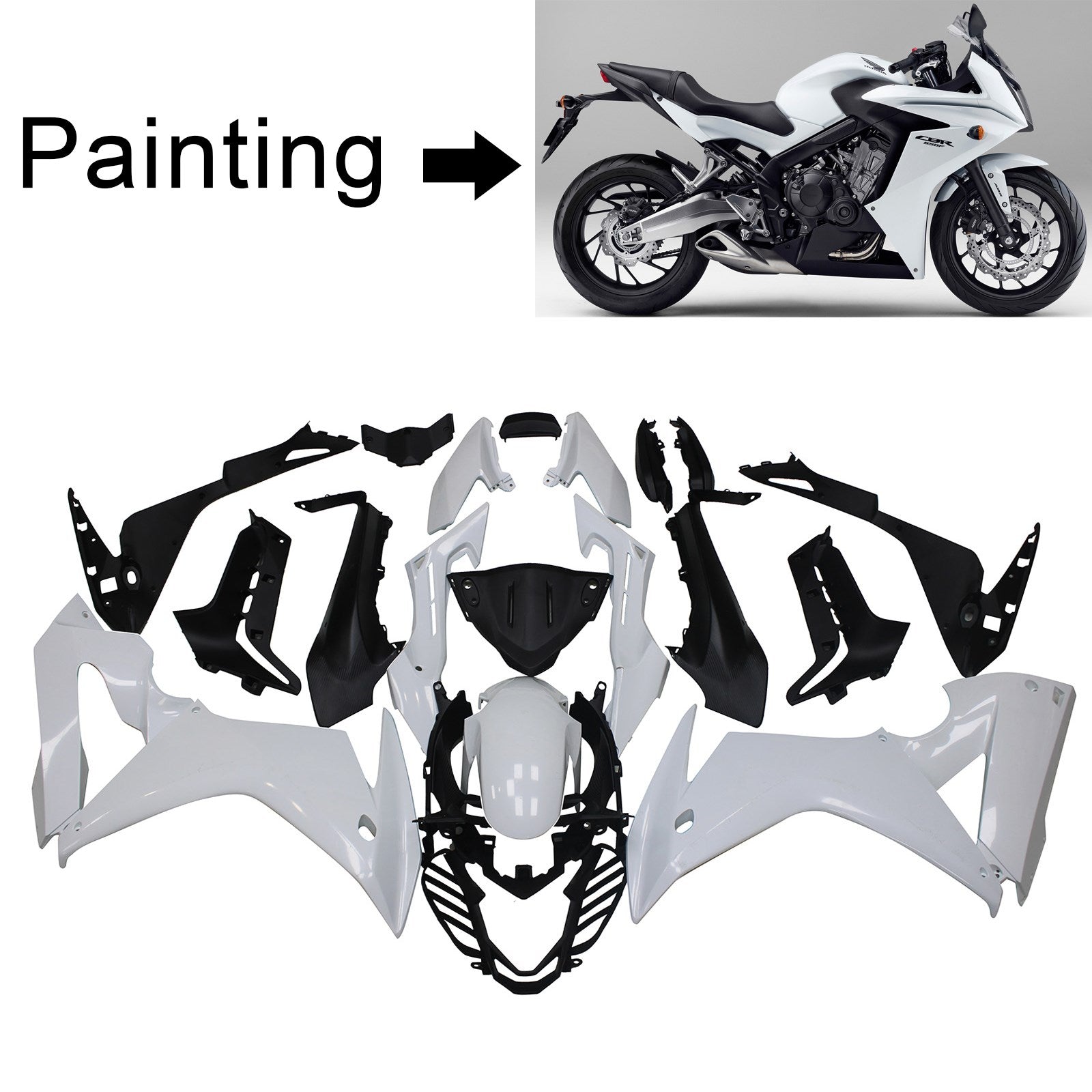 Kit carenatura iniezione carrozzeria in plastica ABS Honda CBR650F 2014-2016