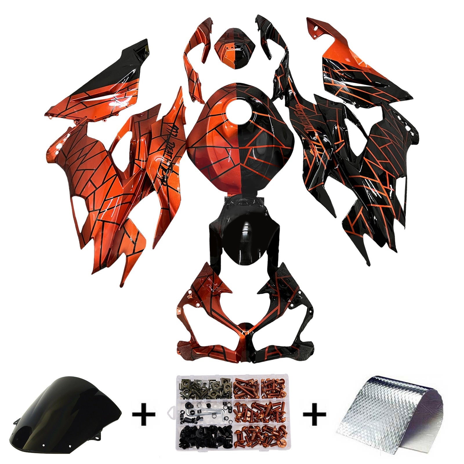 Kit di carenatura a iniezione, corpo in plastica ABS per Kawasaki ZX6R 2019-2023