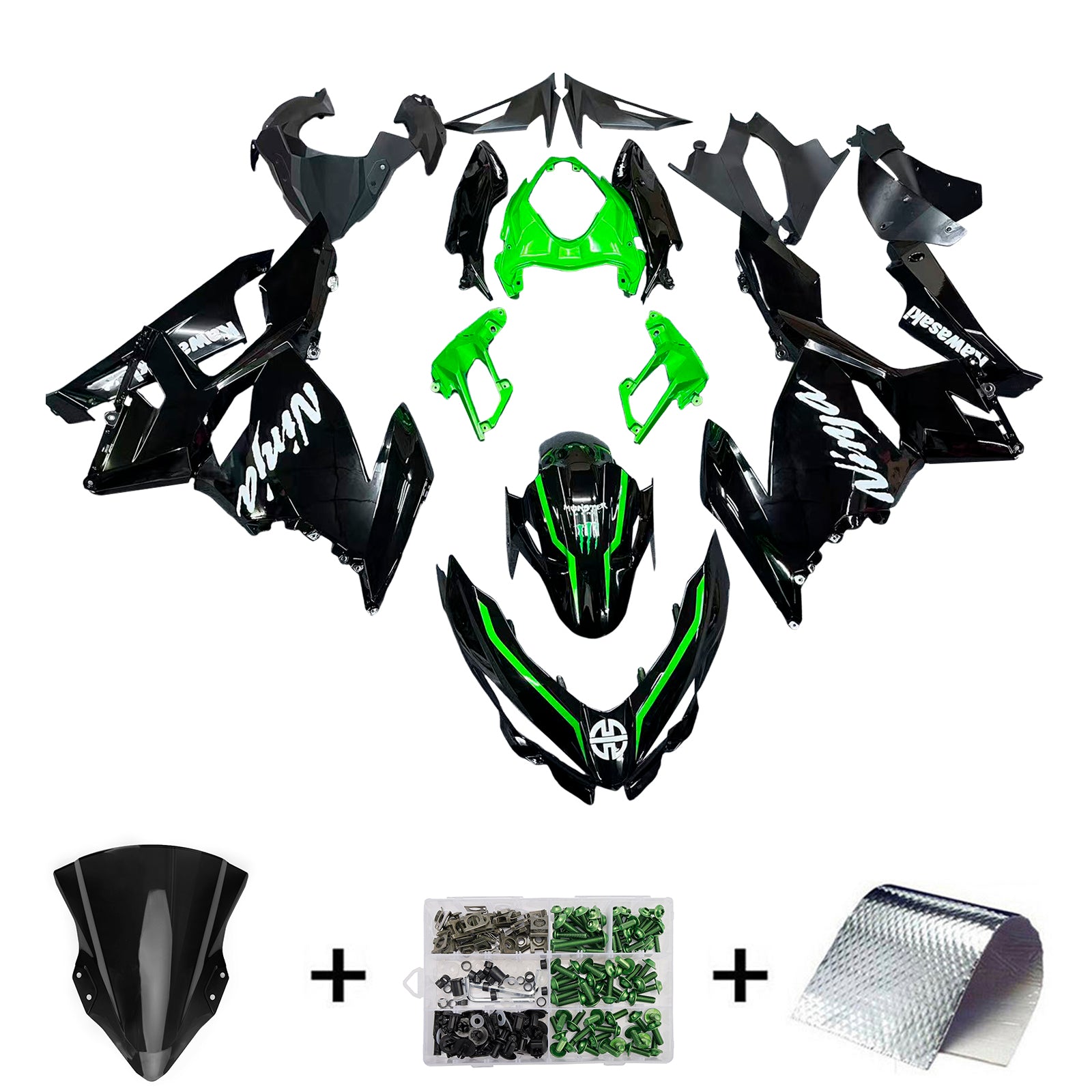 Kit di kit di, ABS Plastic Body per Kawasaki EX400 Ninja400 2018-2024