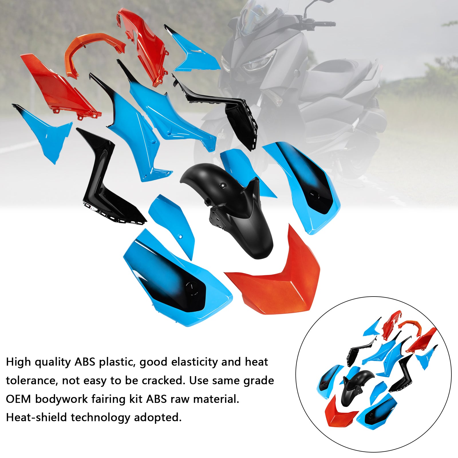 Kit de carénage de carrosserie ABS par injection pour Yamaha X-MAX 300 XMAX 2023-2024