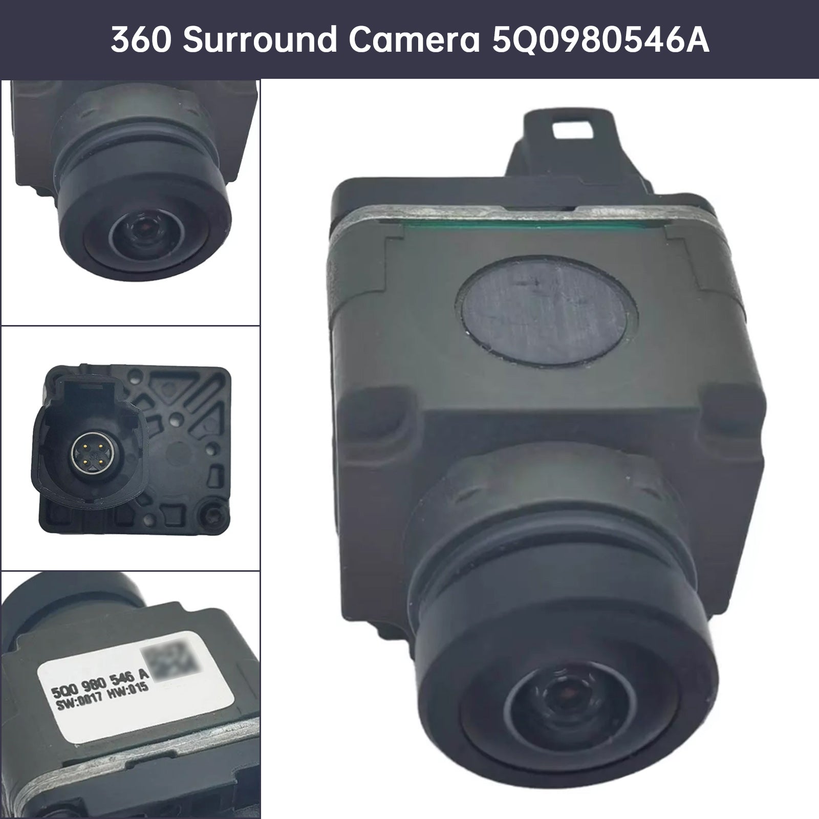 360°Surround Front Camera 5Q0980546A Pour Audi A4 B5 B6 A5 A6 A8 Q5 Porsche