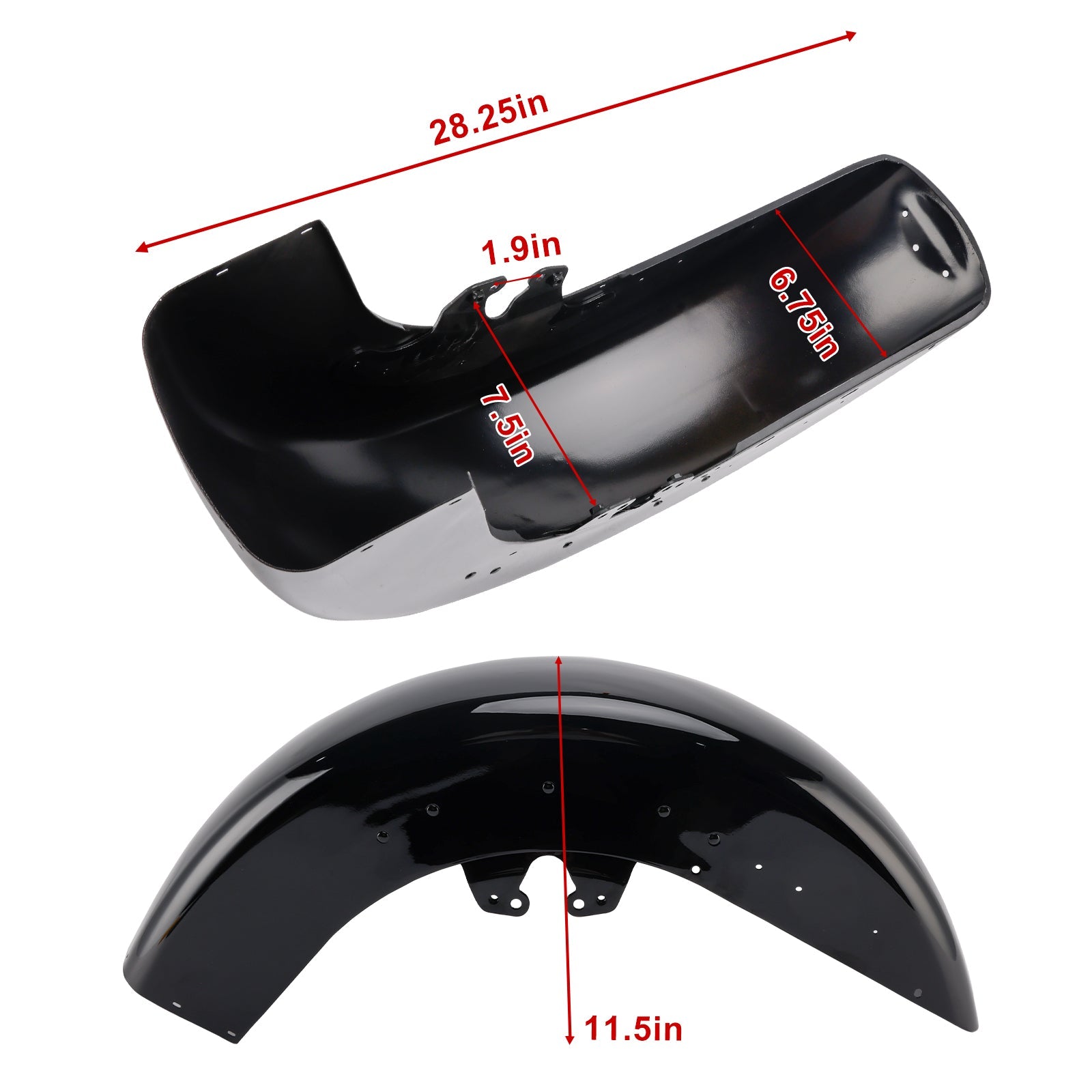 Fender anteriore in acciaio per Harley-Davidson Road King 2014+