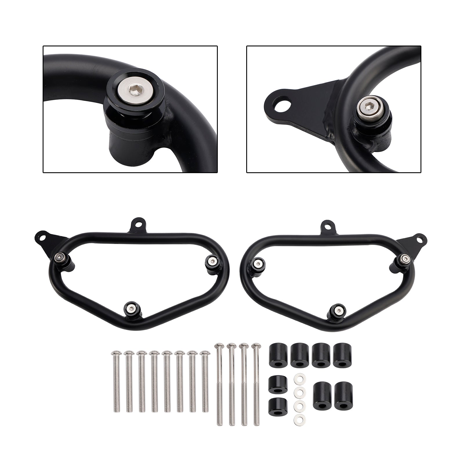 Soporte de soporte para la bolsa lateral negra para Kawasaki Eliminator 500 2024-2025