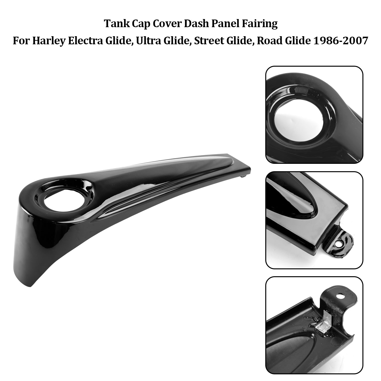 1986-2007 Harley Electra Glide, Ultra Glide, Street Glide, Road Glide Réservoir Cap Cover Panel Carénage