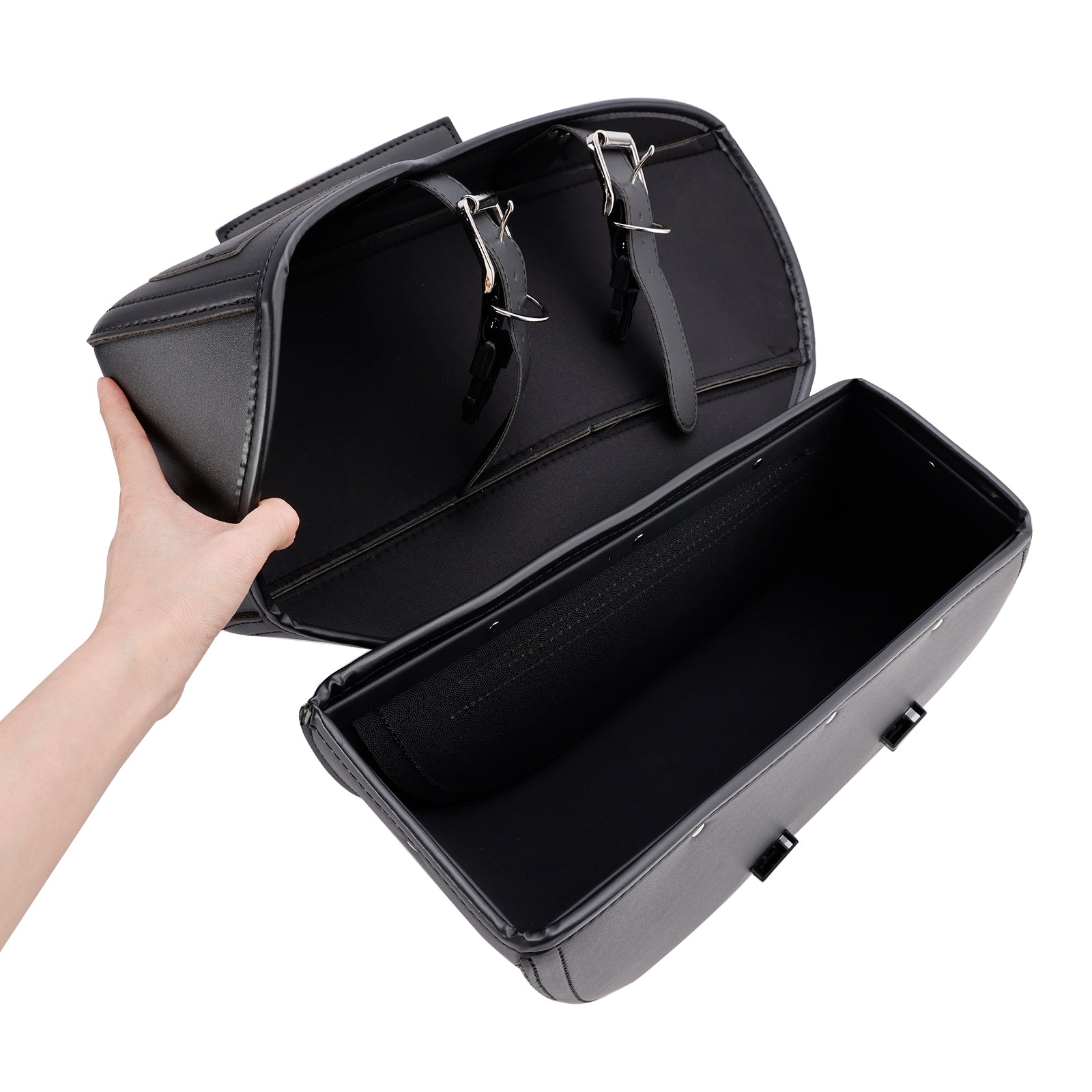 Ujemajoč sedež z ustreznim, črnim, 42 l sedlom, za skuter in motocikel