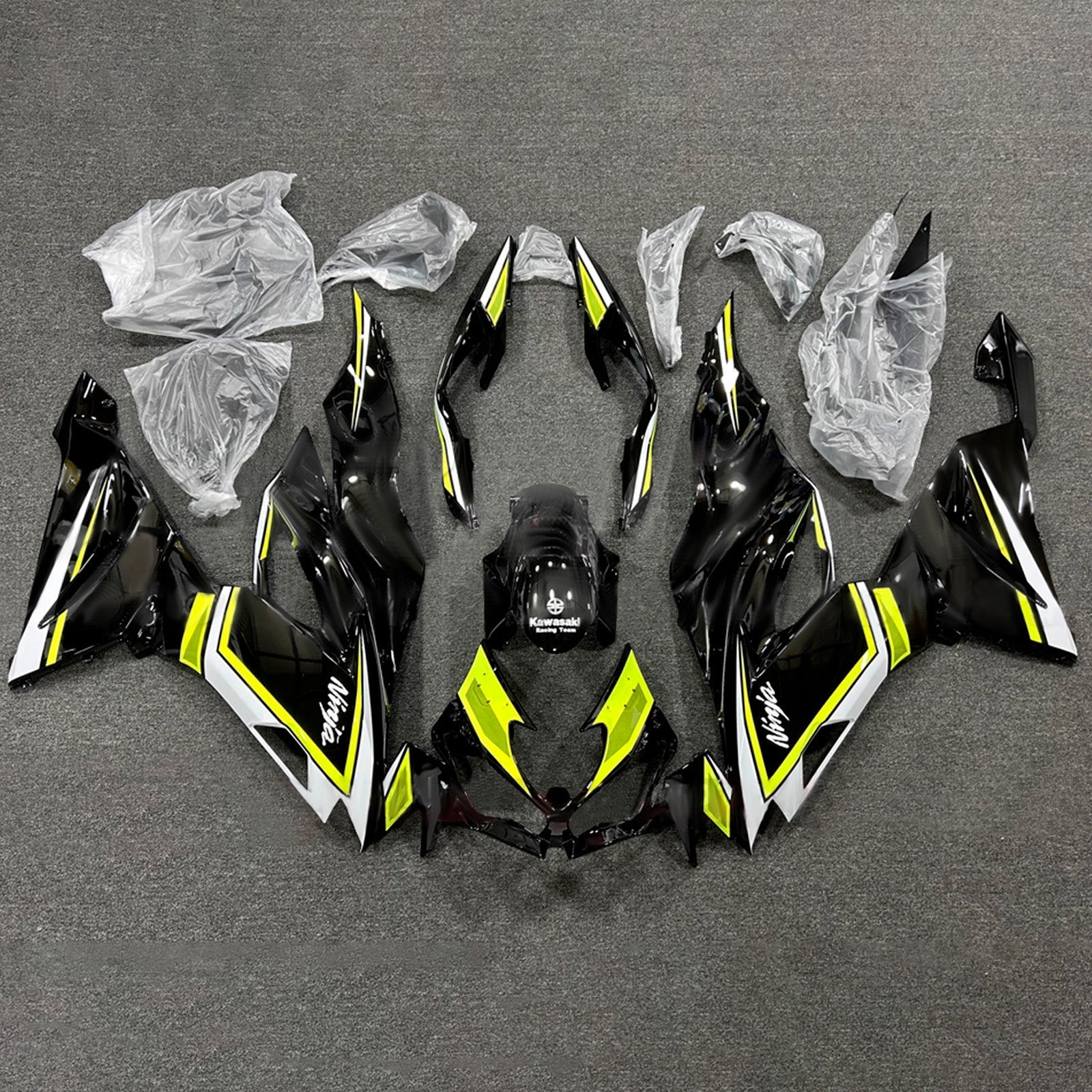 ABS-muovinen ruiskutettu suojasarja, yhteensopiva Kawasaki ZX6R 2019-2023 kanssa