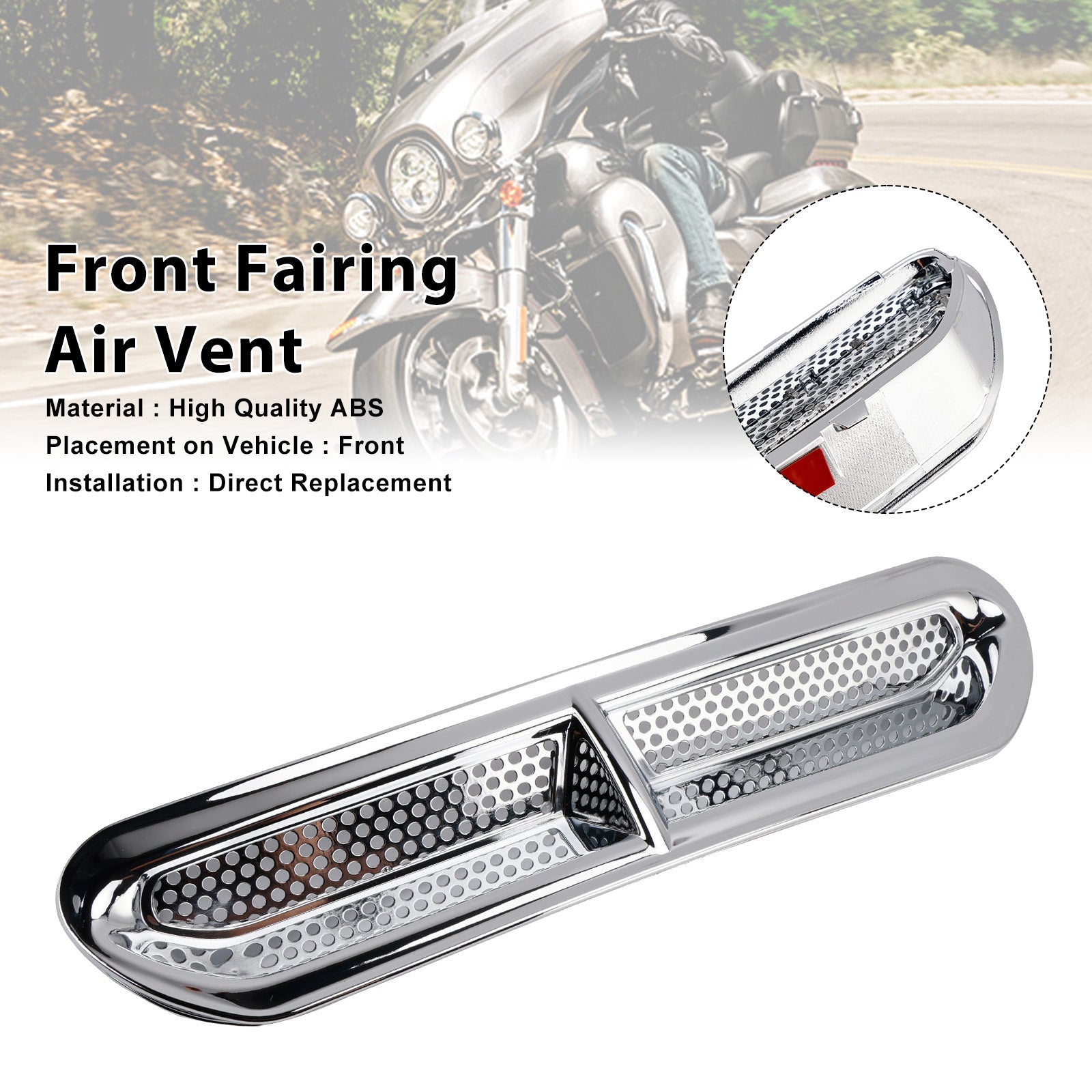 Etuosan tuuletusaukon verhoilu Touring Street Glide Electra Glide 2014-2024
