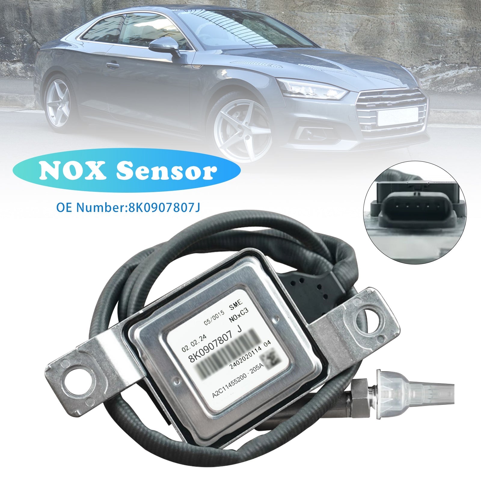 Senzor NOx pred katalizatorjem 8K0907807J za Audi A4 B8 8K2 2.0 TDI quattro limuzina (2013-2015)