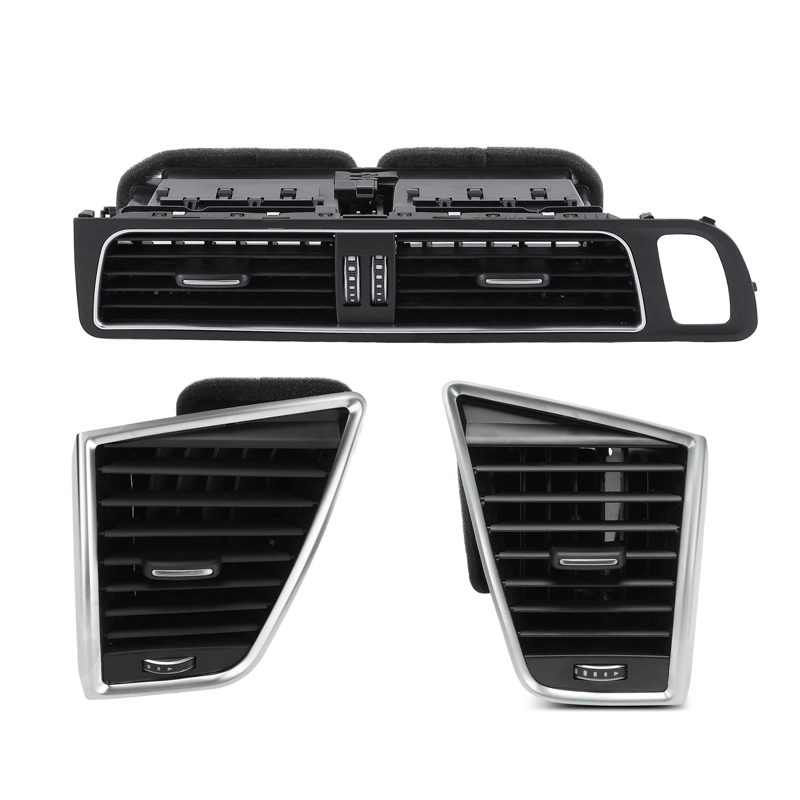 Audi Q5 8RB 2.0 3.0 TDI quattro 2009-2017 : 3 kojelaudan tuuletusaukkoa (ilmastoinnin ulostulo) - Viitteet : 8R1820901 ja 8R1820951