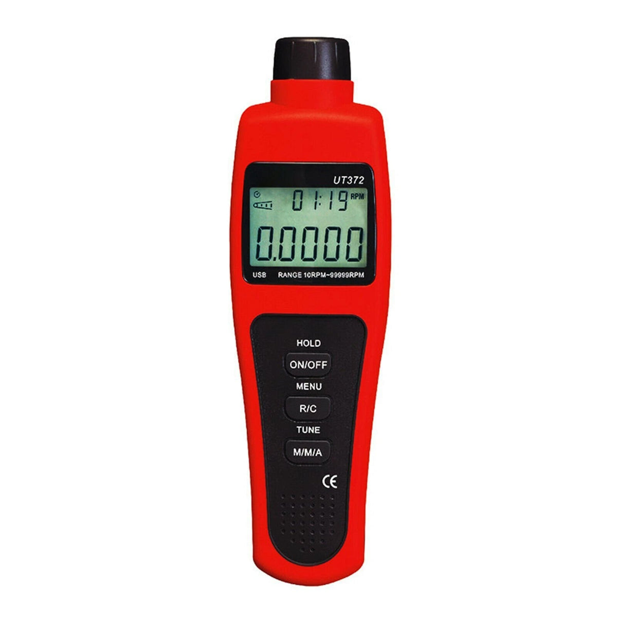 Tachymètre numérique laser sans contact UT372, mesure de vitesse de rotation jusqu'à 99 999 tr/min