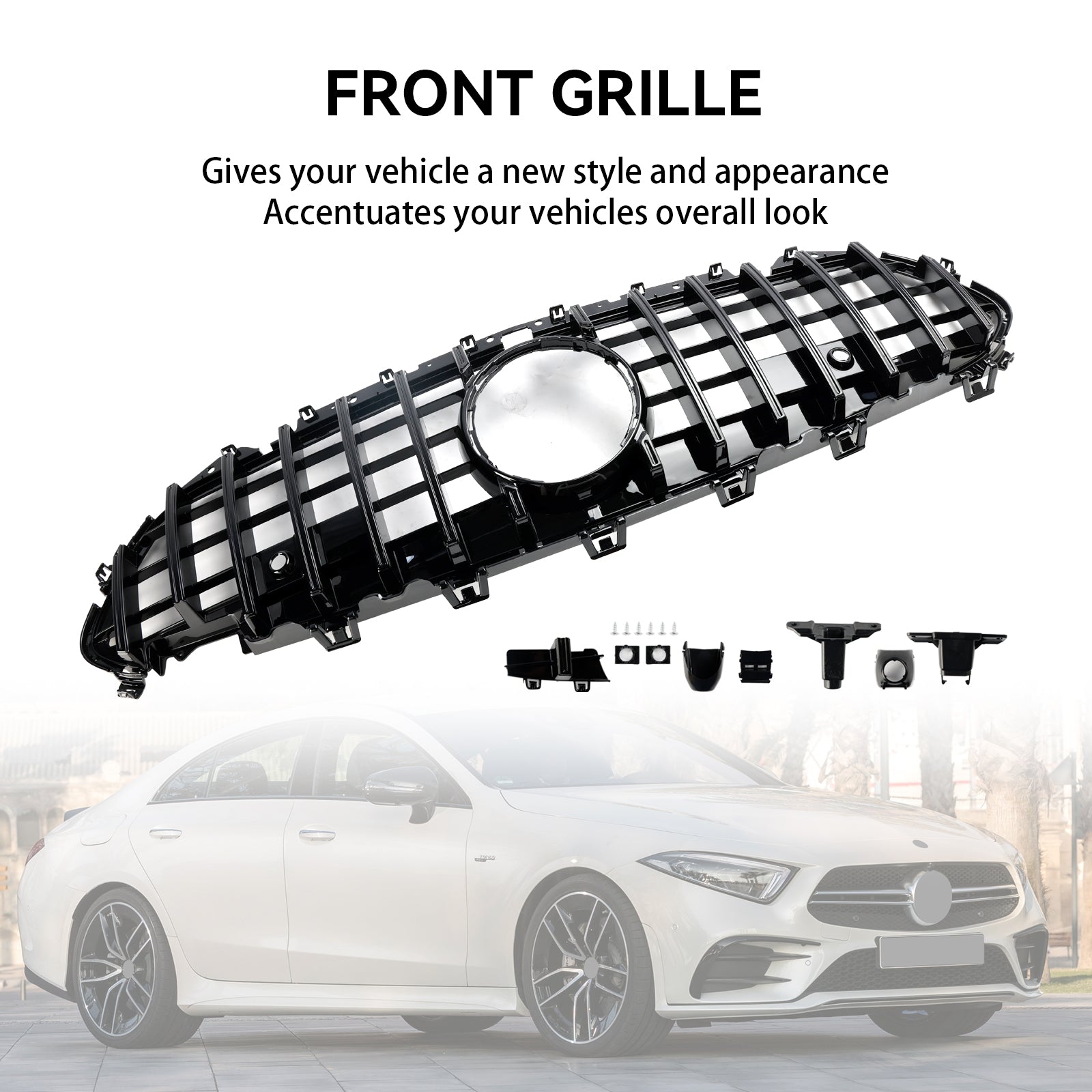 Grille de pare-chocs avant noire Mercedes CLS C257 W257 Coupé 2018-2024