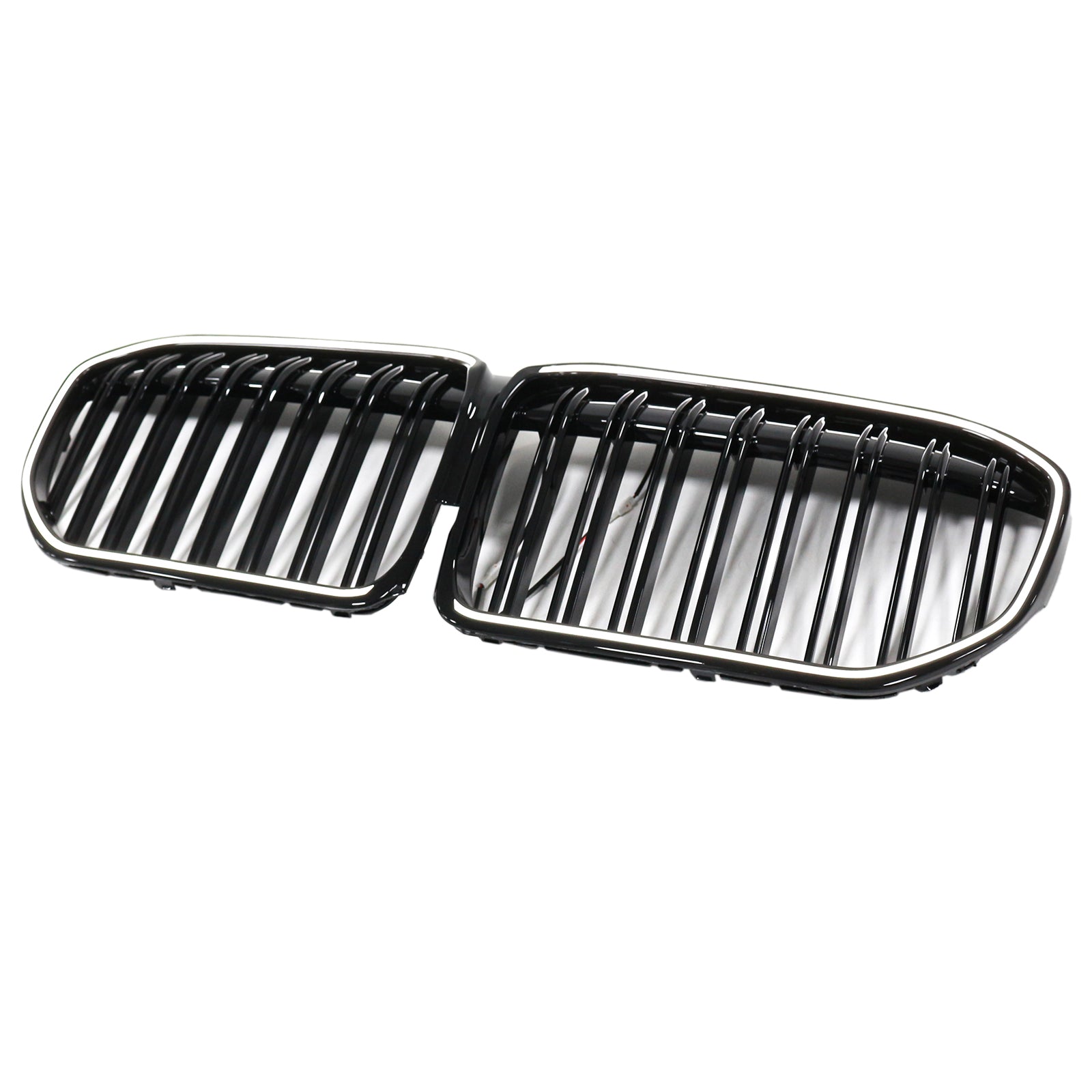 Grille de calandre avant noire brillante à double lamelles pour BMW Série 7 G11 G12 2019-2022