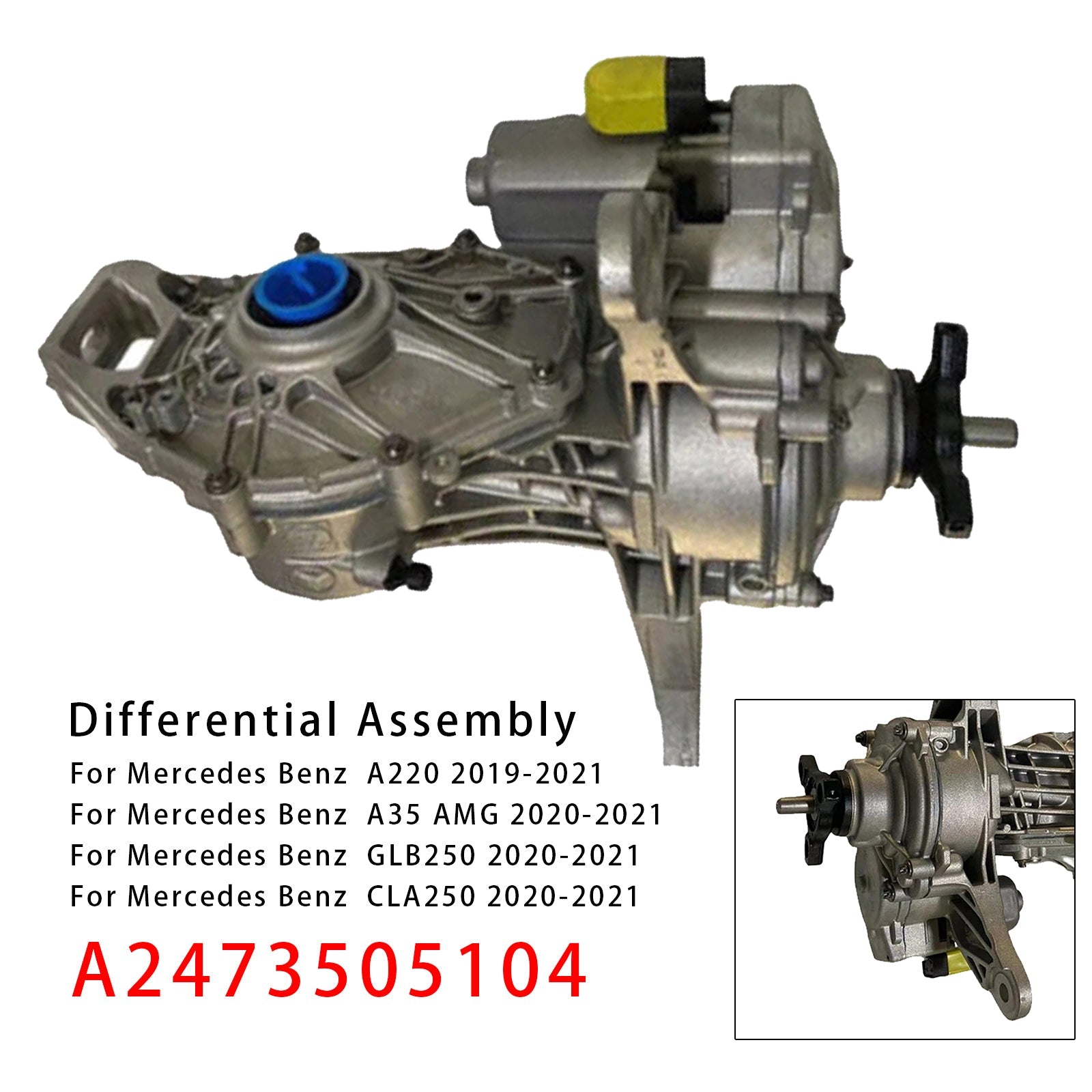 Ensemble différentiel arrière Mercedes-Benz CLA35 AMG 2020-2021, référence 247350510480