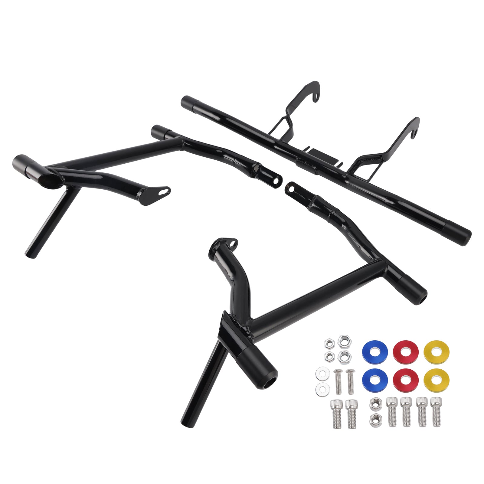 Komplet za zaščito pred motorji in torbami za cestna lesa 2014-2023, ulična lesa, cesta drse Flht Flhx, okvir, odbijač proti trku, črna