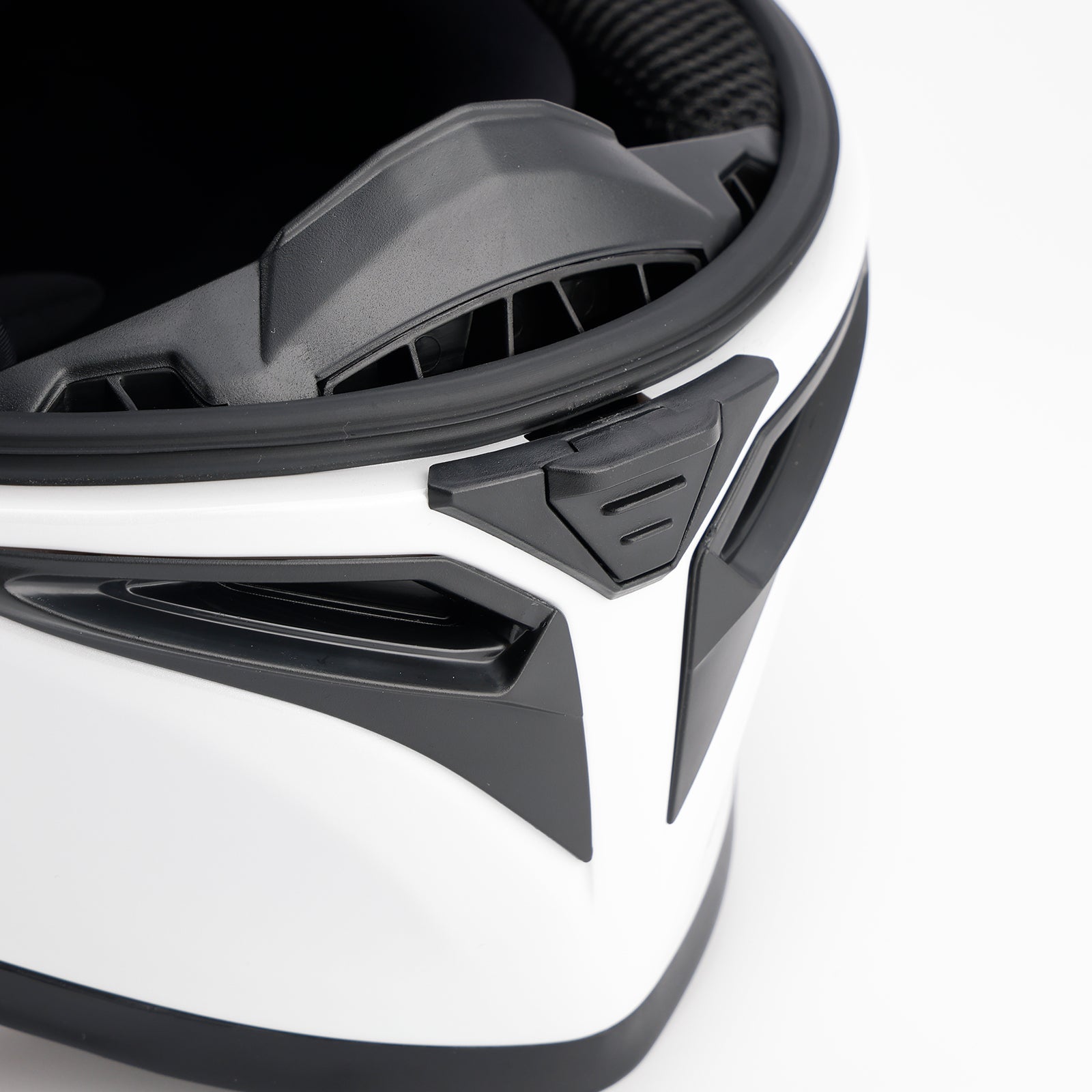 Piste koko moottoripyöräkypärä aikuisille, valkoinen